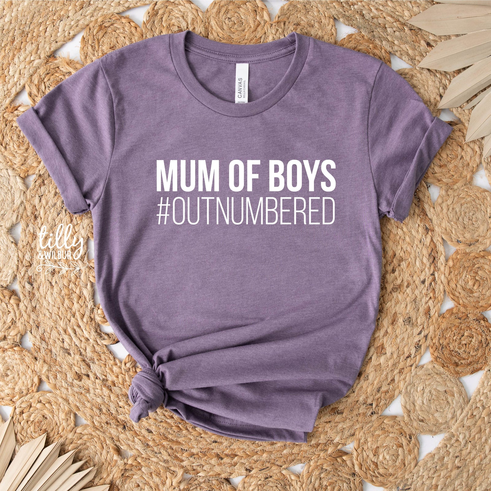 Mum of Boys Shirt | #Outnumbered Mum Tee | Funny Boy Mum T-Shirt Australia