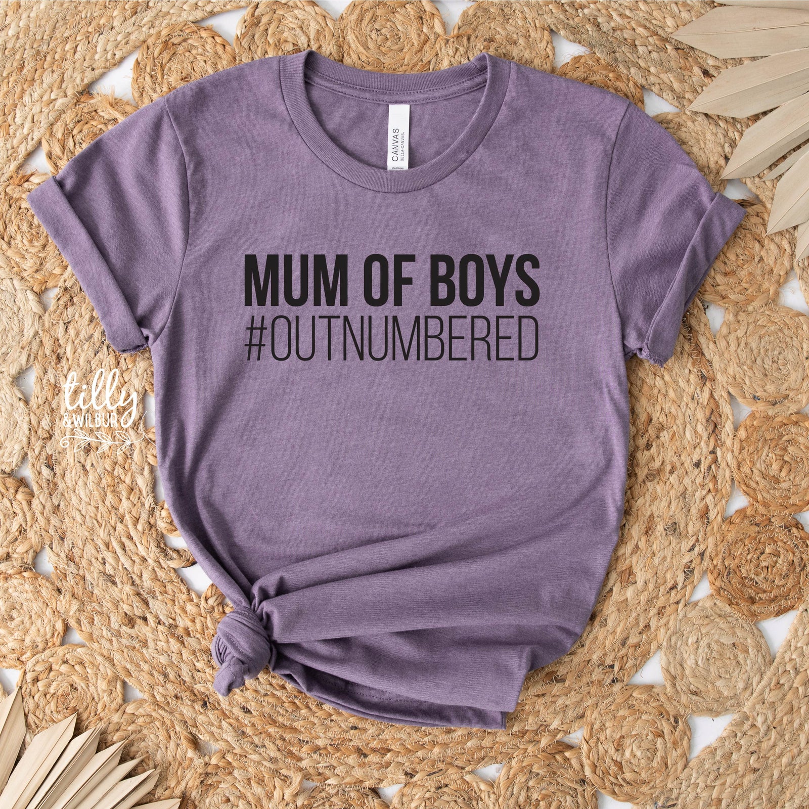 Mum of Boys Shirt | #Outnumbered Mum Tee | Funny Boy Mum T-Shirt Australia