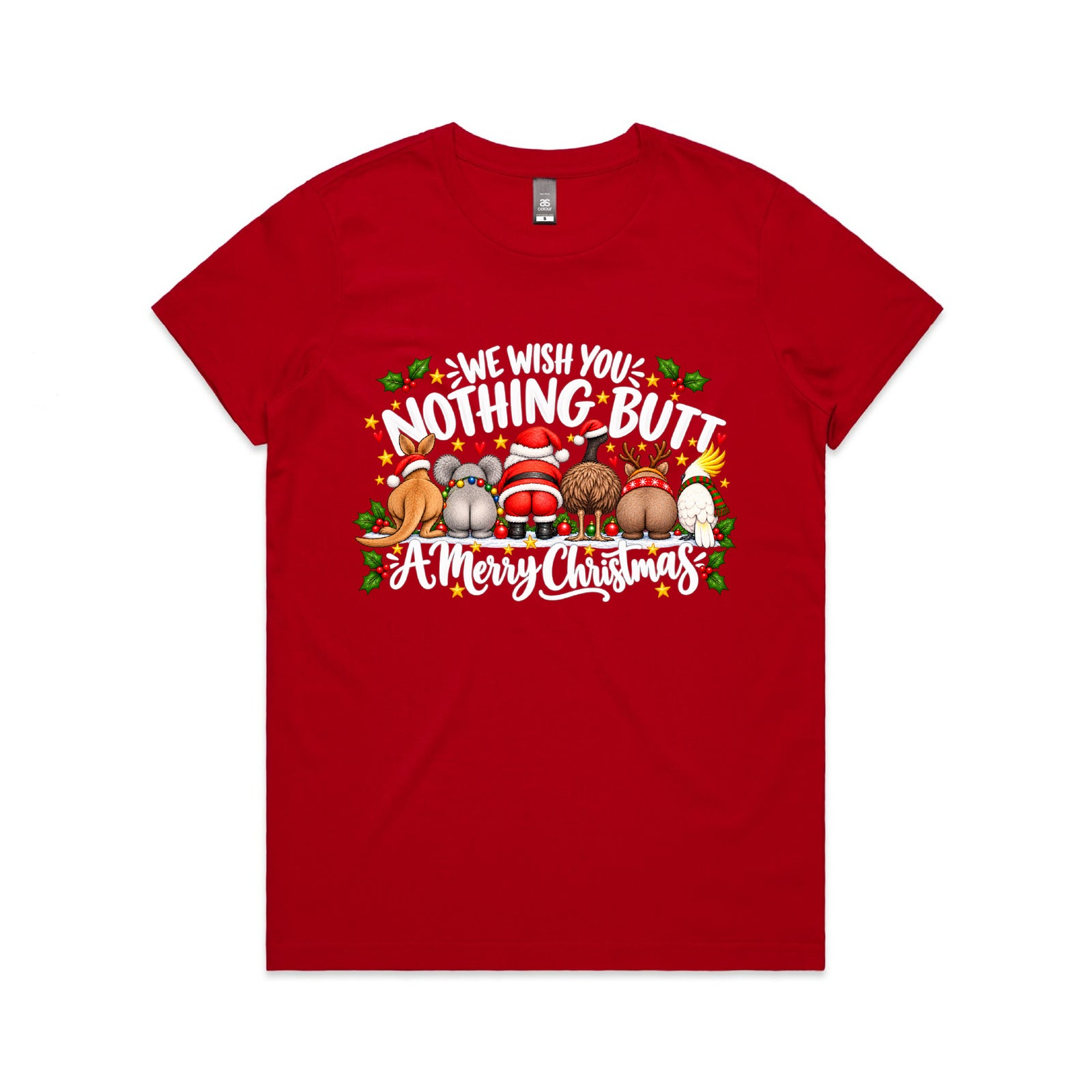 Nothing Butt A Merry Christmas Australian Animals T-Shirt