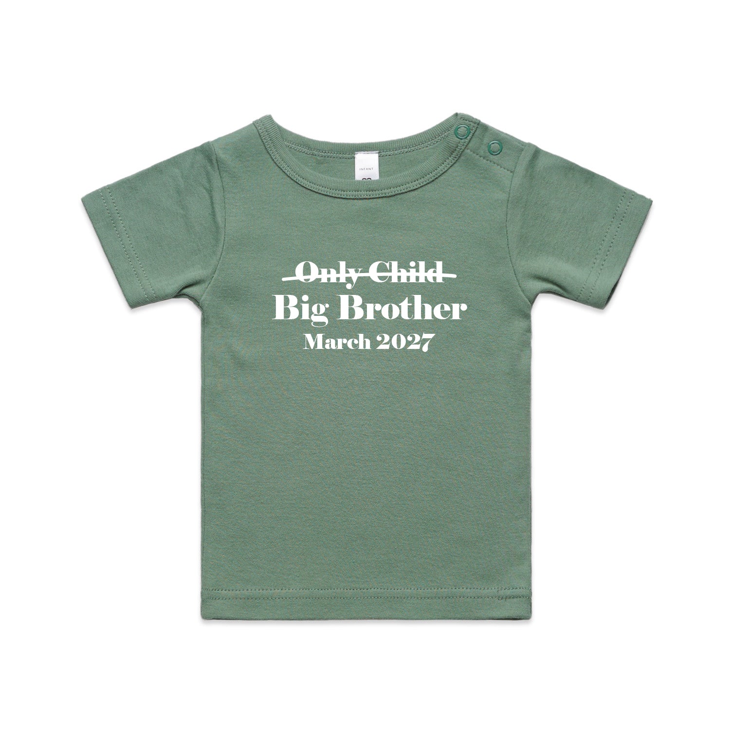 Only Child Big Brother Personalised Announcement T-Shirt