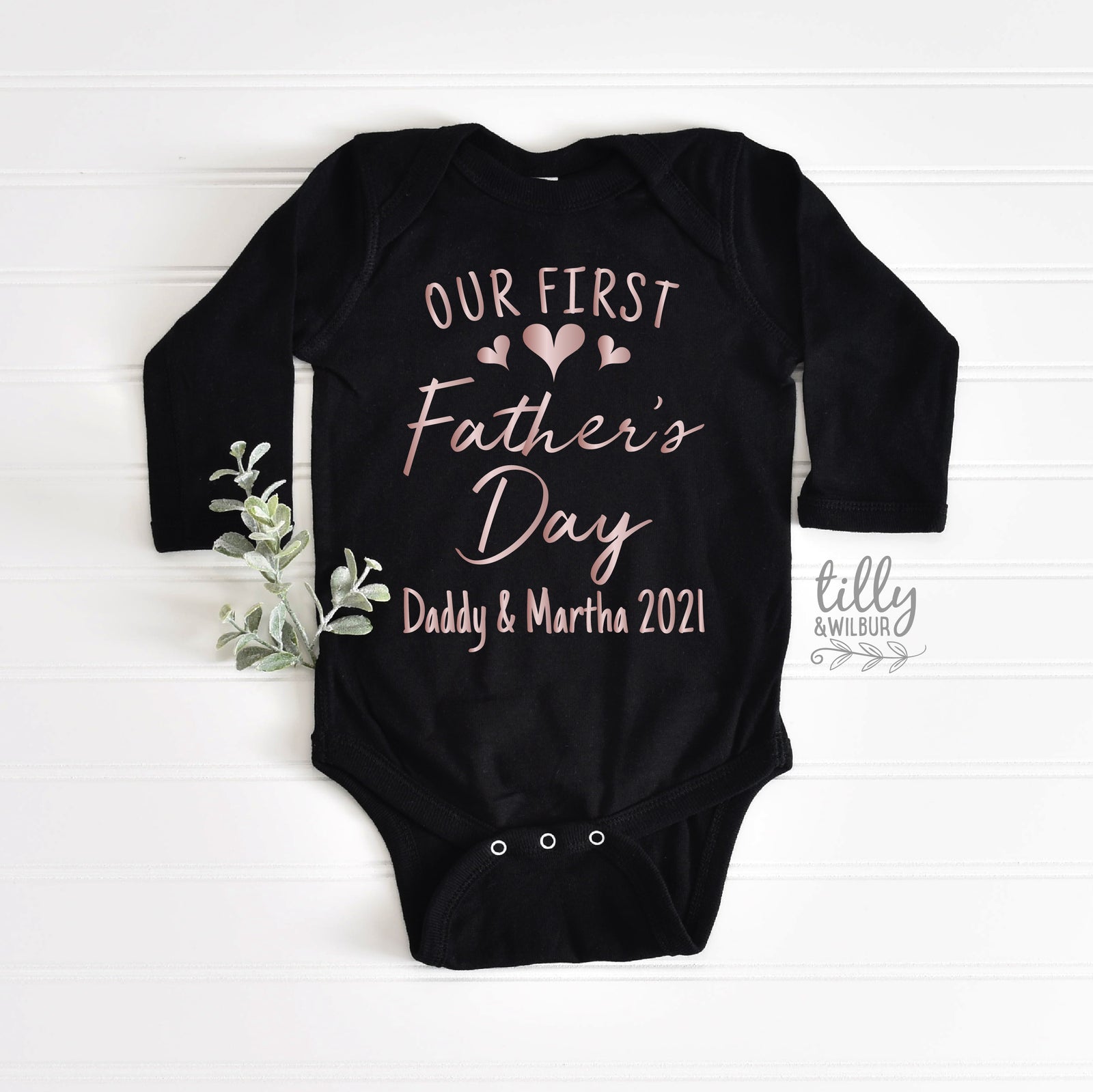 Our First Father's Day Bodysuit – Personalised Baby Gift