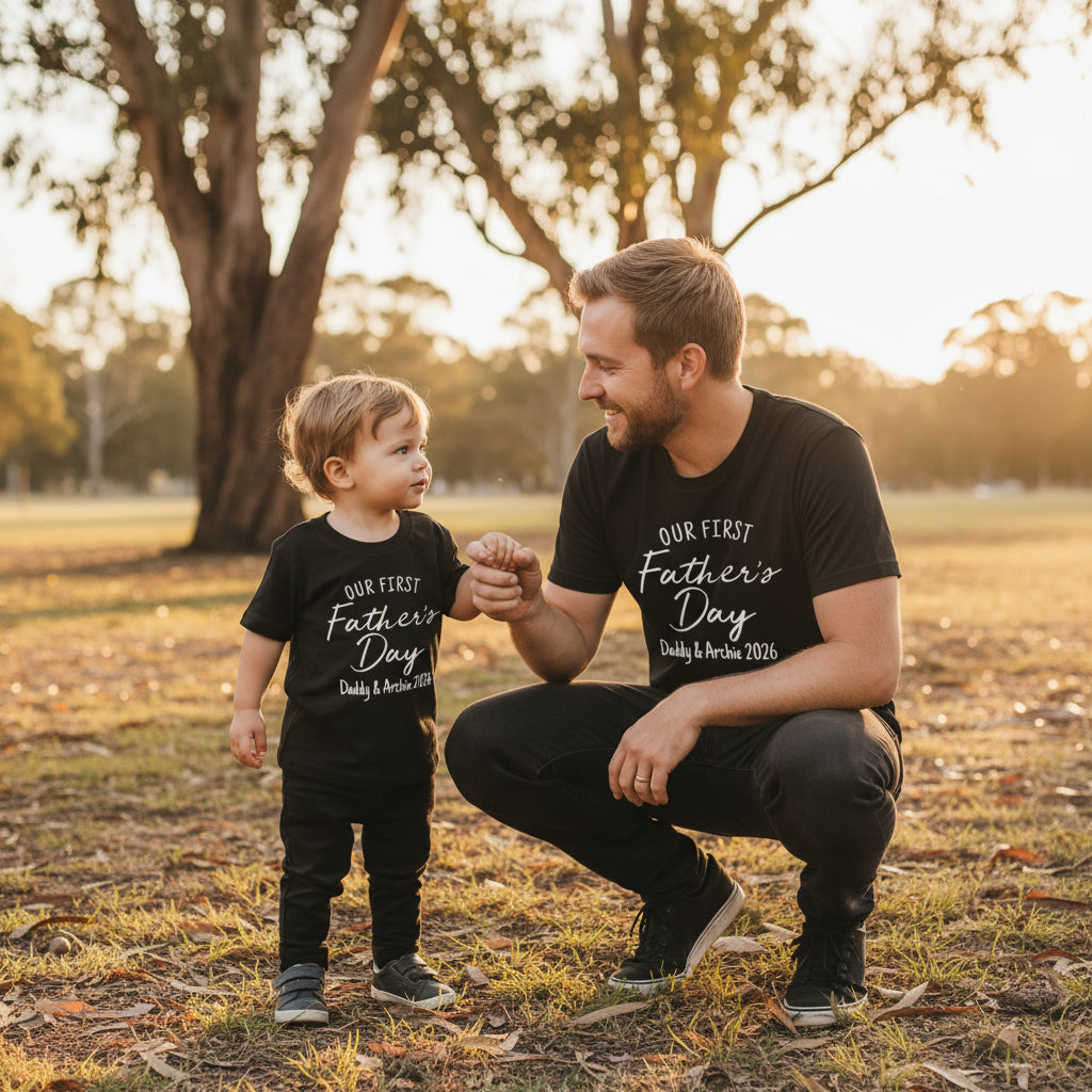 Our First Father's Day T-Shirt – Personalised Dad Gift