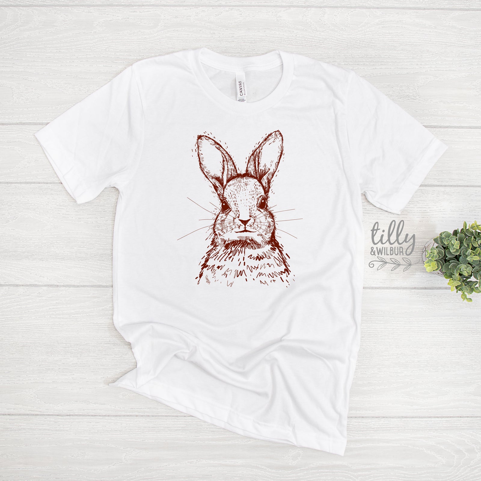 Vintage Bunny Easter Shirt – Classic Rabbit Illustration Tee for Adults, Kids & Babies | Family Matching Outfit