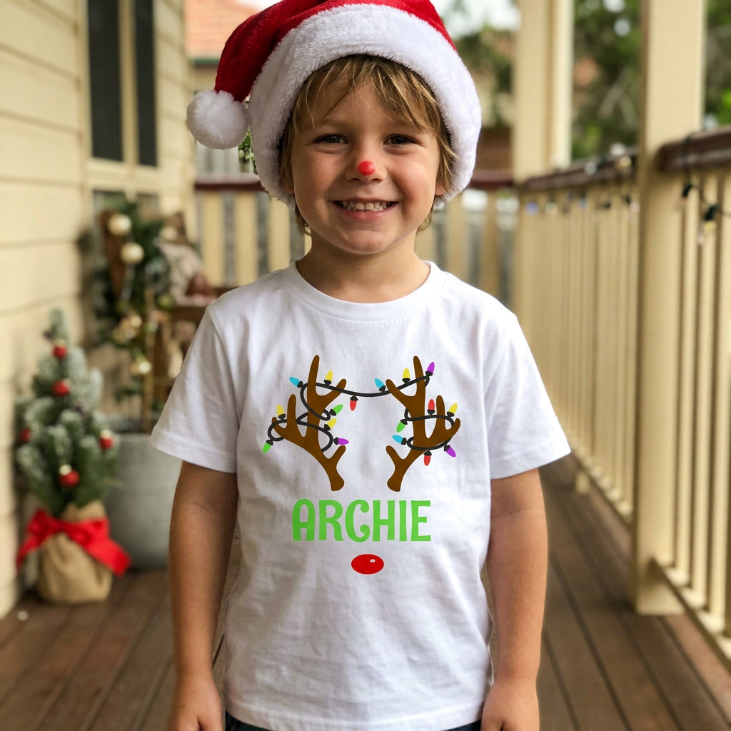 Personalised Reindeer Christmas Clothing - Baby, Kids and Adult Sizes