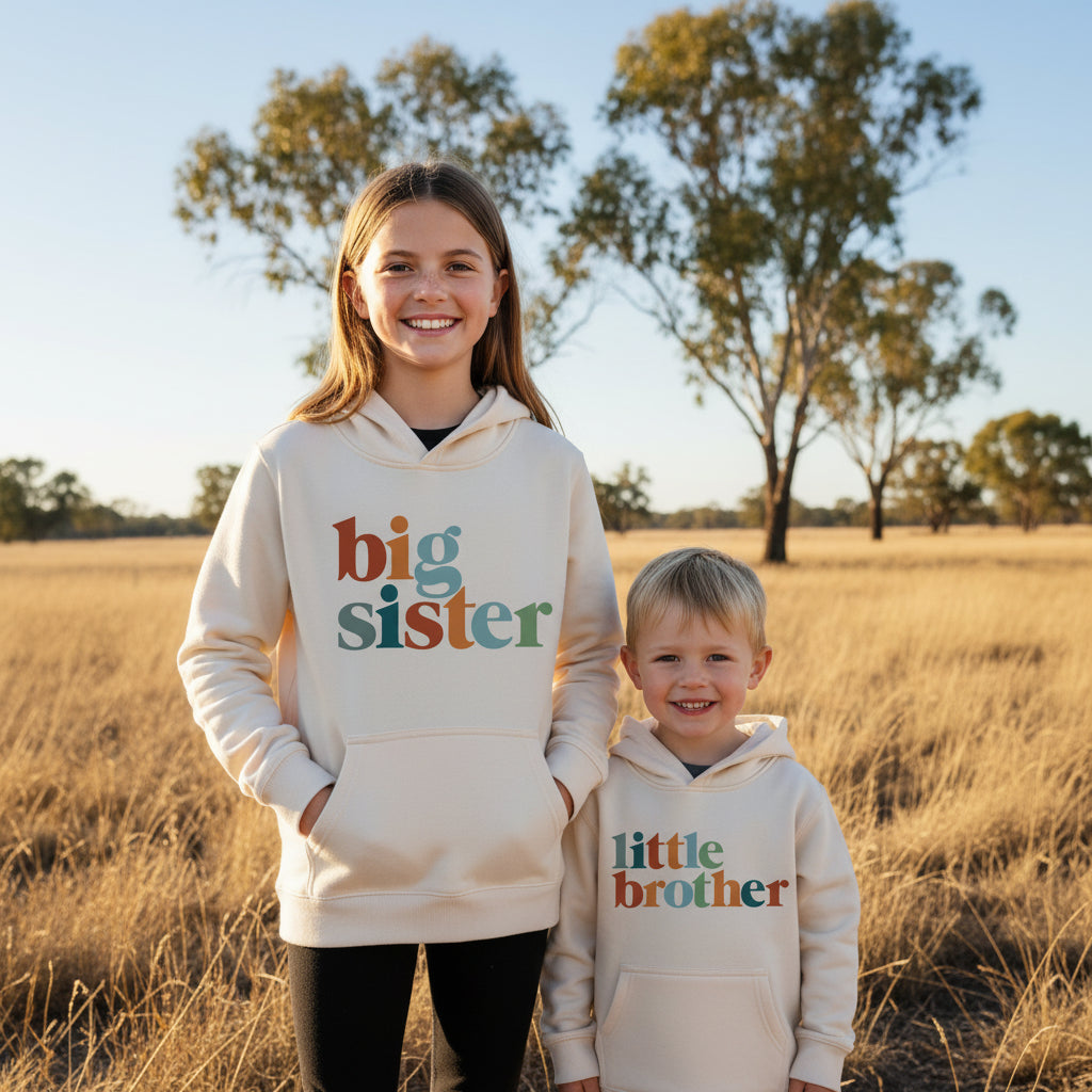 Big Sister & Little Brother Matching T-Shirts - Sibling Tees