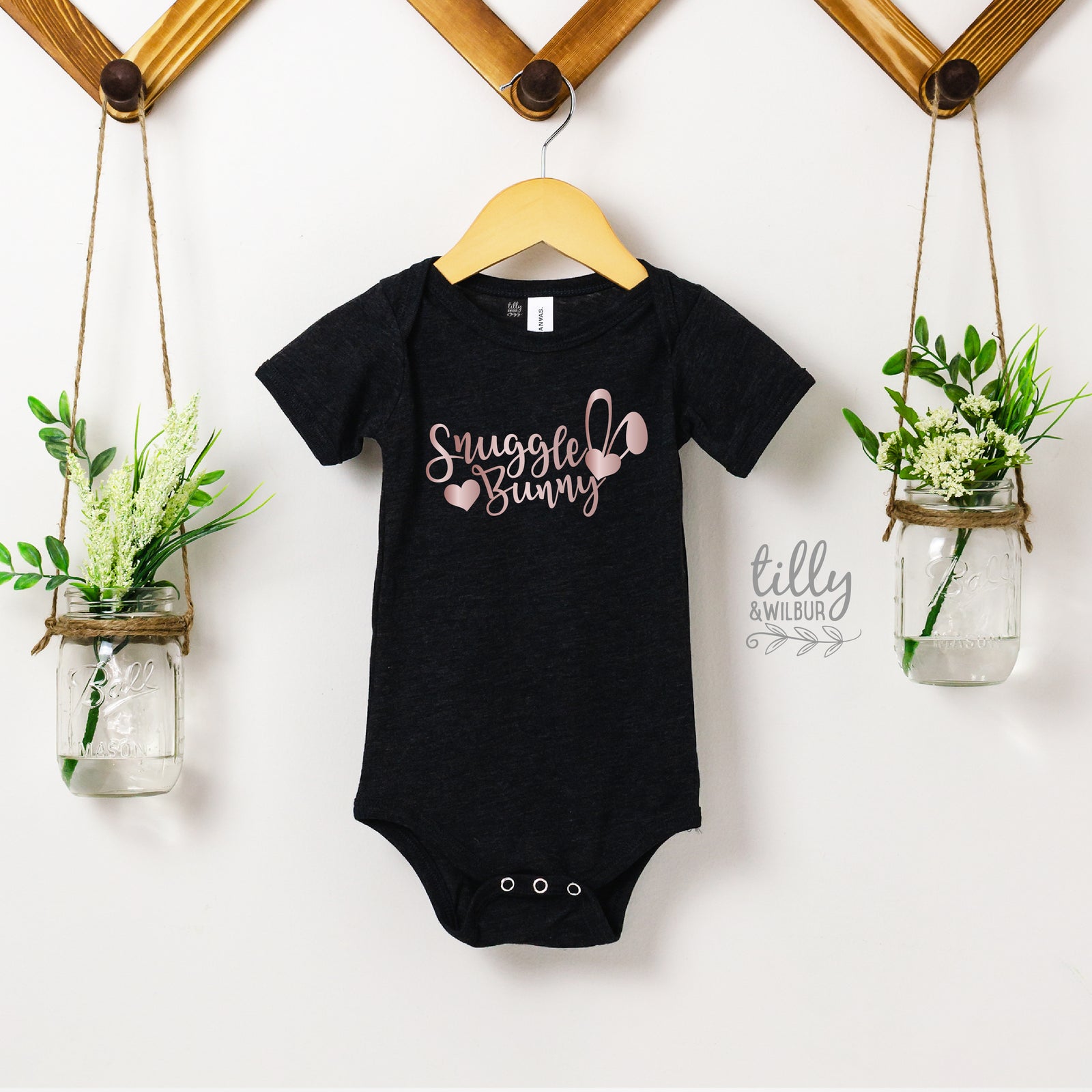 Snuggle Bunny Easter Bodysuit | Cute Baby Easter Outfit Newborn Infant Easter Gift