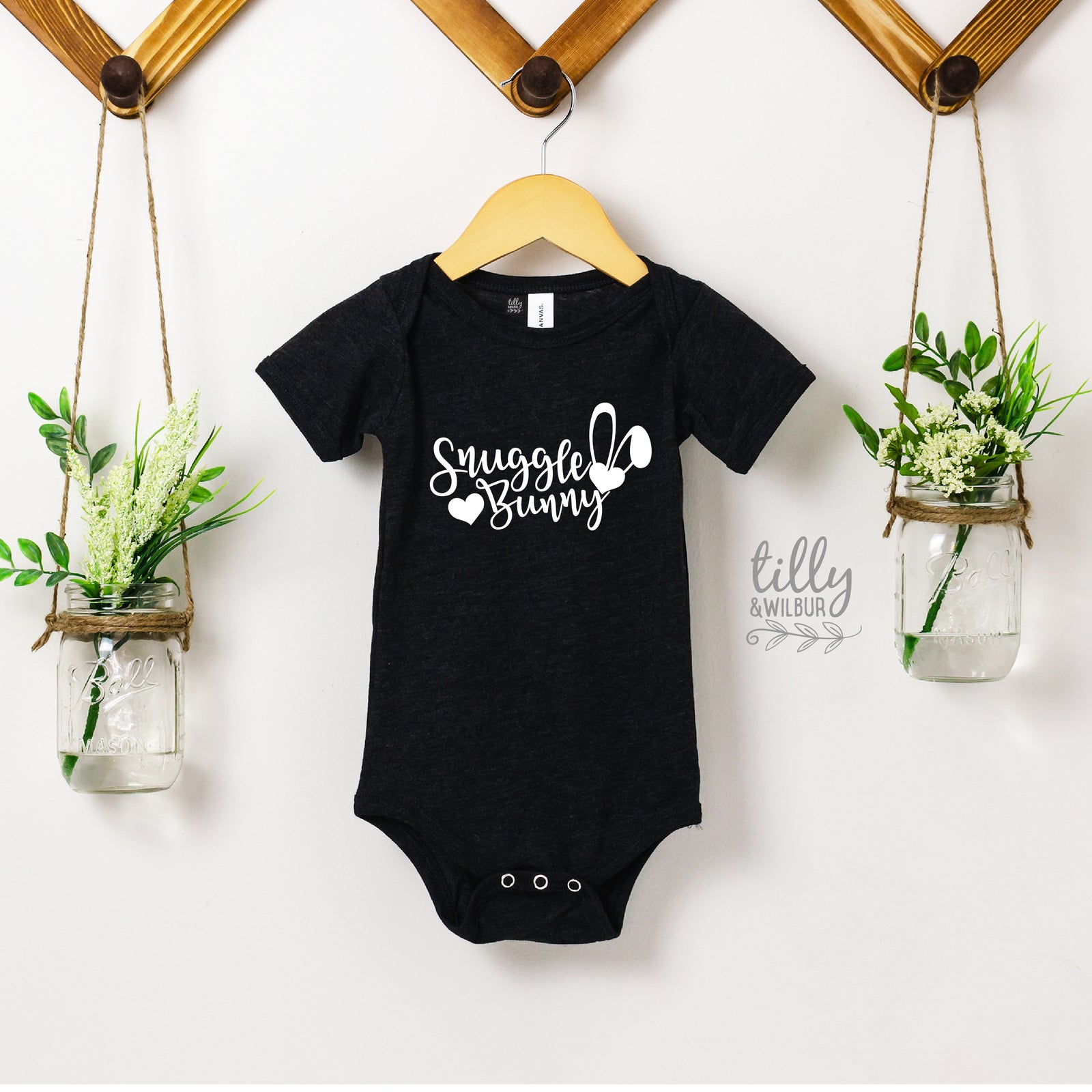 Snuggle Bunny Easter Bodysuit | Cute Baby Easter Outfit Newborn Infant Easter Gift