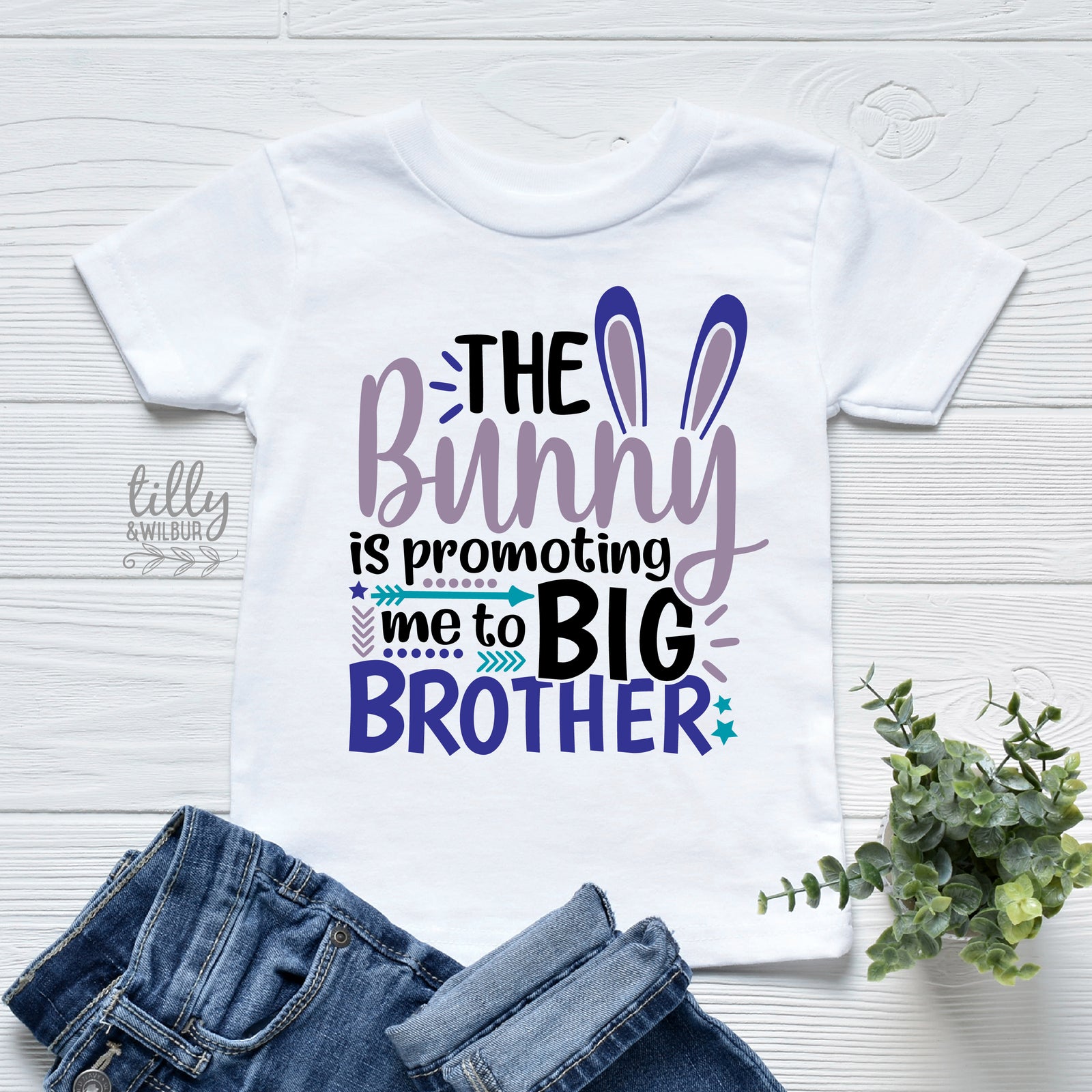 Big Brother Easter Shirt Australia | Pregnancy Announcement Easter Outfit | Bunny Promoting Me To Big Brother Shirt