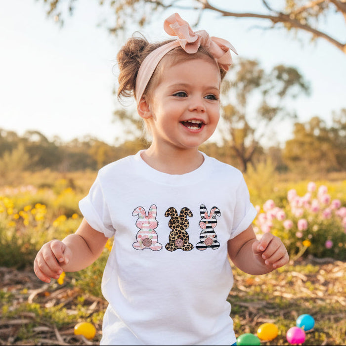 Cute Easter Bunny Shirt | Floral Leopard Bunny Shirt | Easter Bunny Outfit | Bunny Graphic Shirt | Kids Baby Adult Easter Shirt