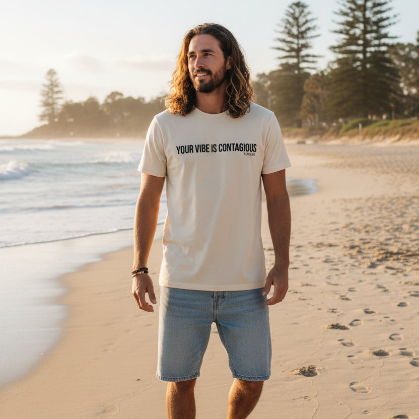 Your Vibe Is Contagious Tee – Statement Slogan T-Shirt
