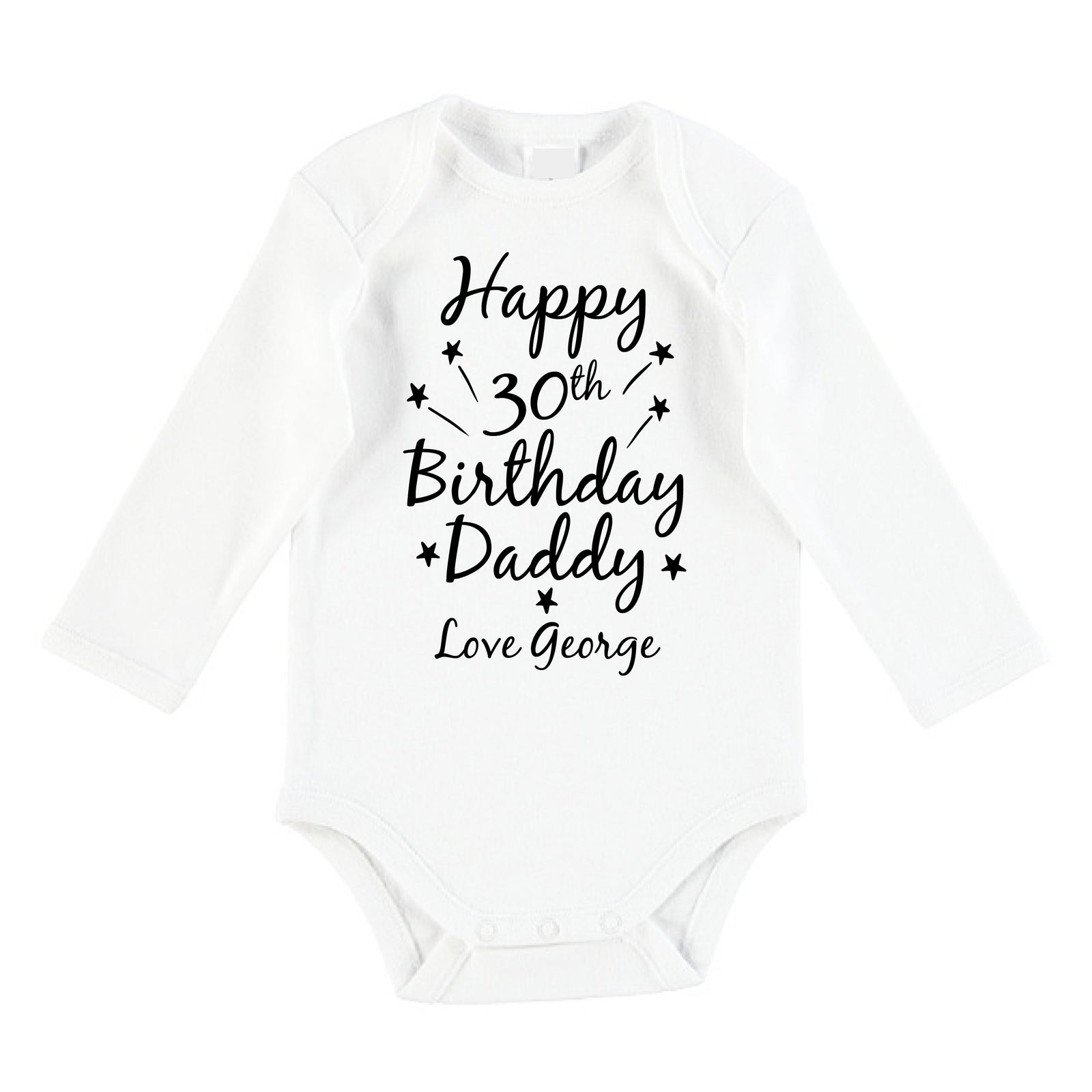 Happy 30th Birthday Daddy Baby Bodysuit