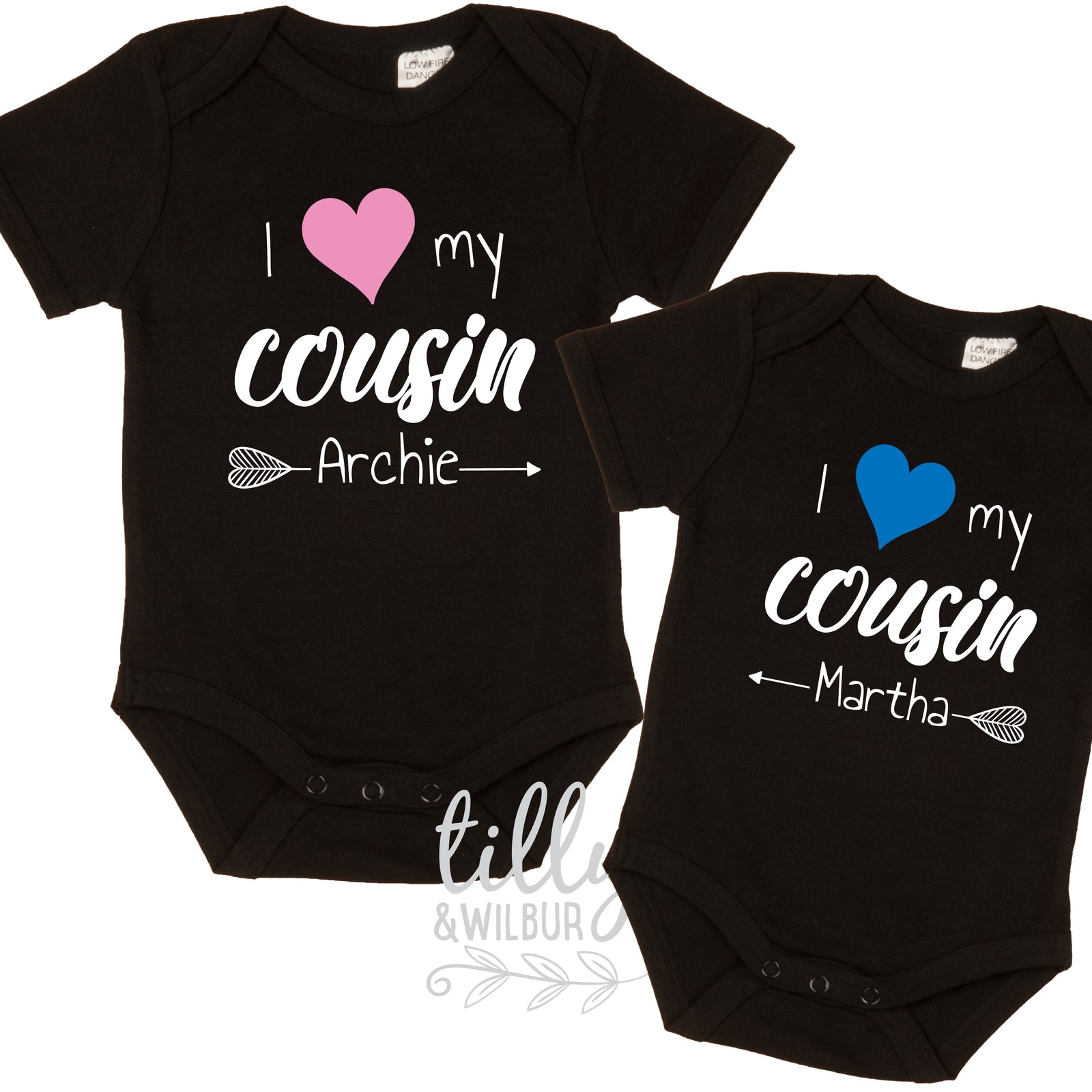 I Love My Cousin Baby Bodysuit Set