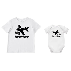 Big Brother Little Brother Sibling Set, Brother Gift, New Baby Gift, T-Shirt Set With Planes, Boys Clothing Set, Family Tees, Australian