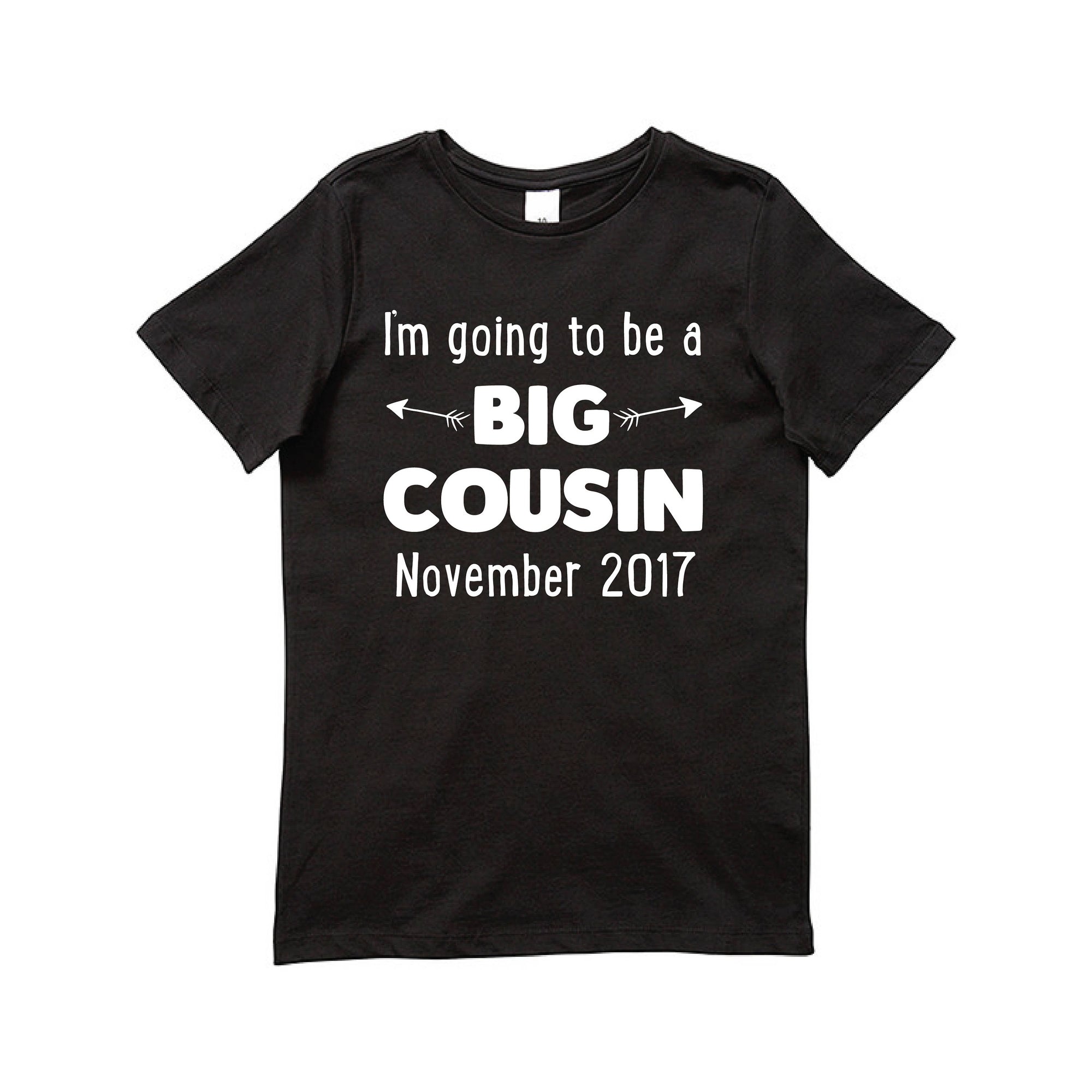 I'm Going To Be A Big Cousin Pregnancy Announcement T-Shirt Personalised Due Date, Big Cousin Shirt, Promoted To Big Cousin, Cousin Gift