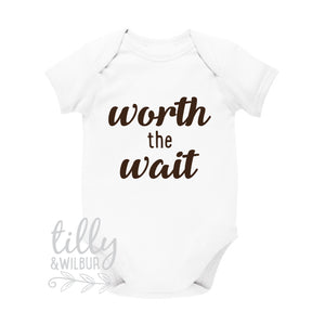 Worth The Wait Baby Bodysuit, Pregnancy Announcement, Maternity Photo Prop, Reveal, Worth The Long Wait, Some Things Are Worth The Wait,