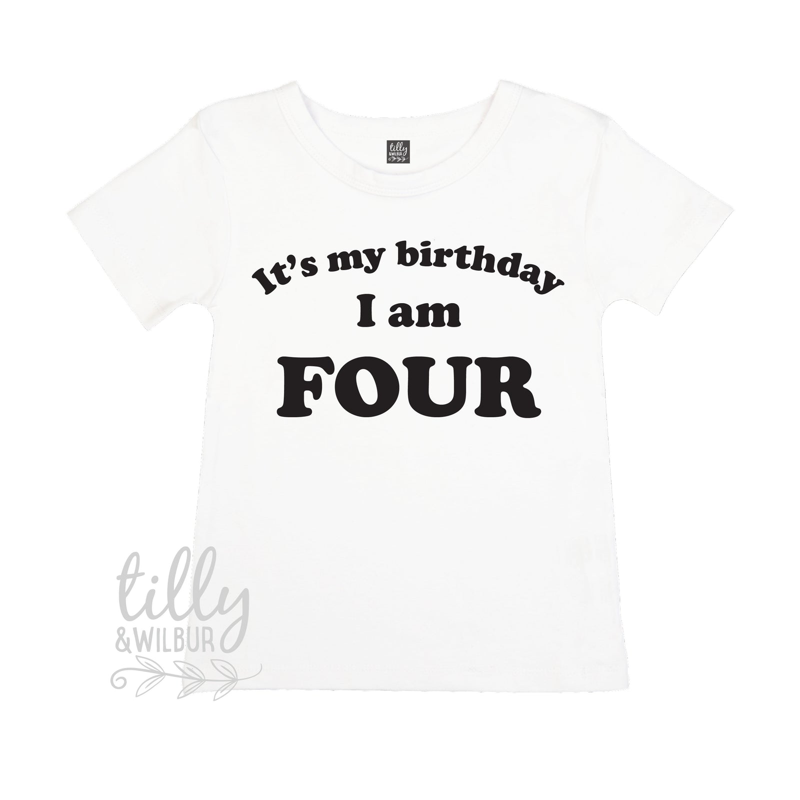 It's My Birthday I Am Four T-Shirt, I am Four Shirt, 4th Birthday T-Shirt, Fourth Birthday T-Shirt, Four Today, 4 Today, 4 Year Old Gift