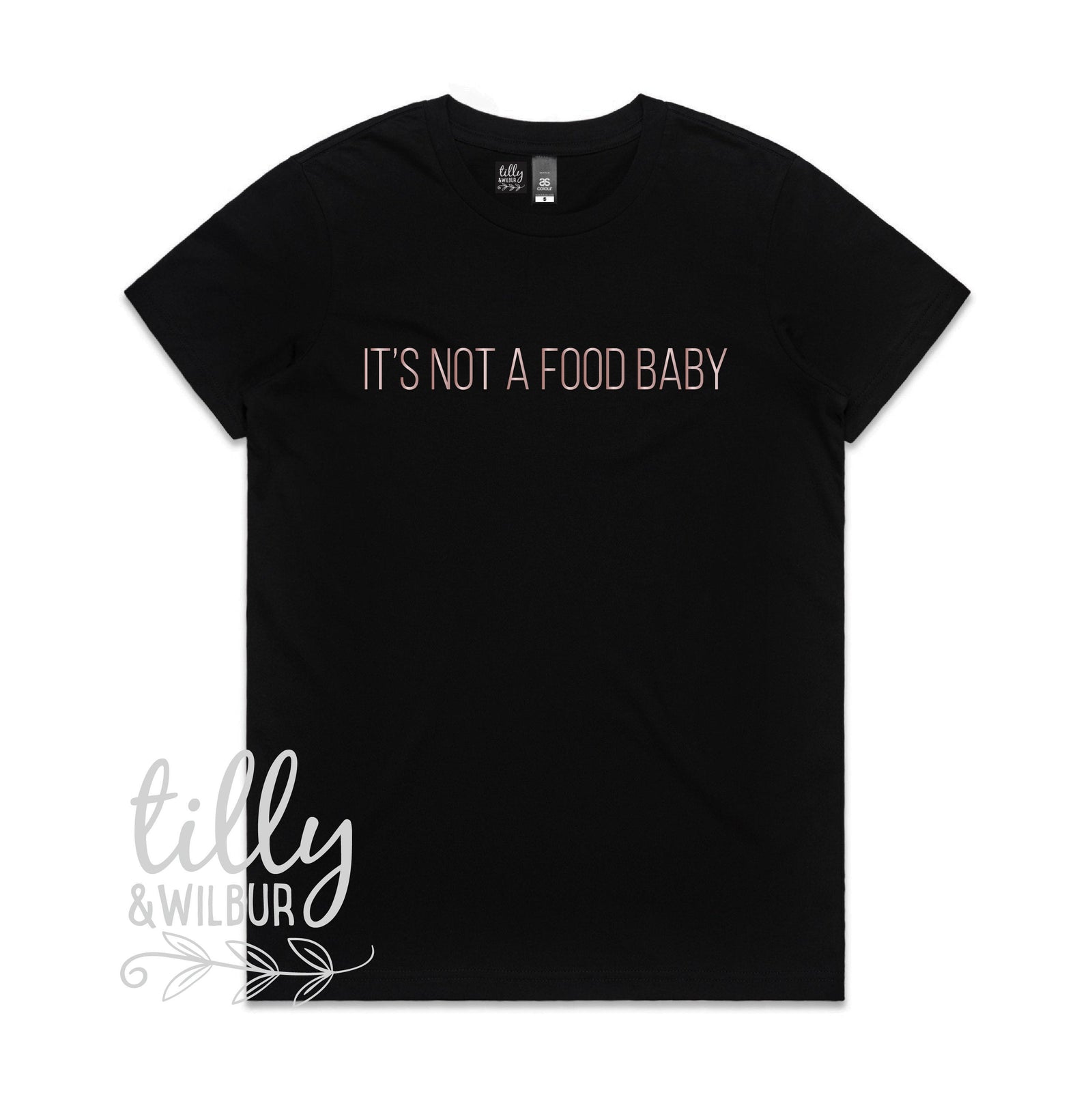 It's Not A Food Baby Women's T-Shirt, Pregnancy Announcement T-Shirt, Pregnancy T-Shirt, Pregnancy Announcement Tee, I'm Pregnant, Preggers