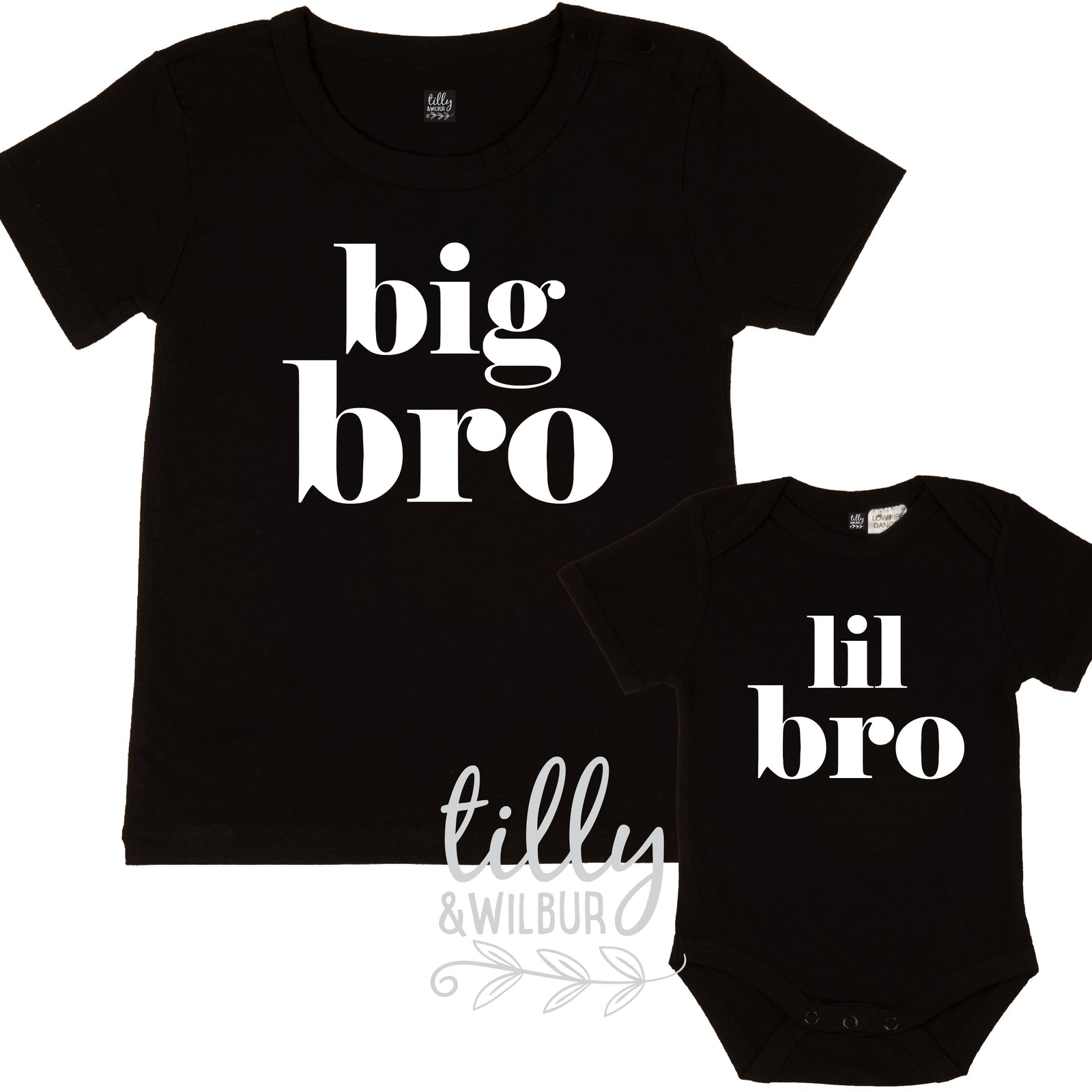 Big Bro Lil' Bro Set, Brother Set, Sibling Set, Brother Gift, Pregnancy Announcement, Newborn Gift, Photo Prop, Big Brother Little Brother