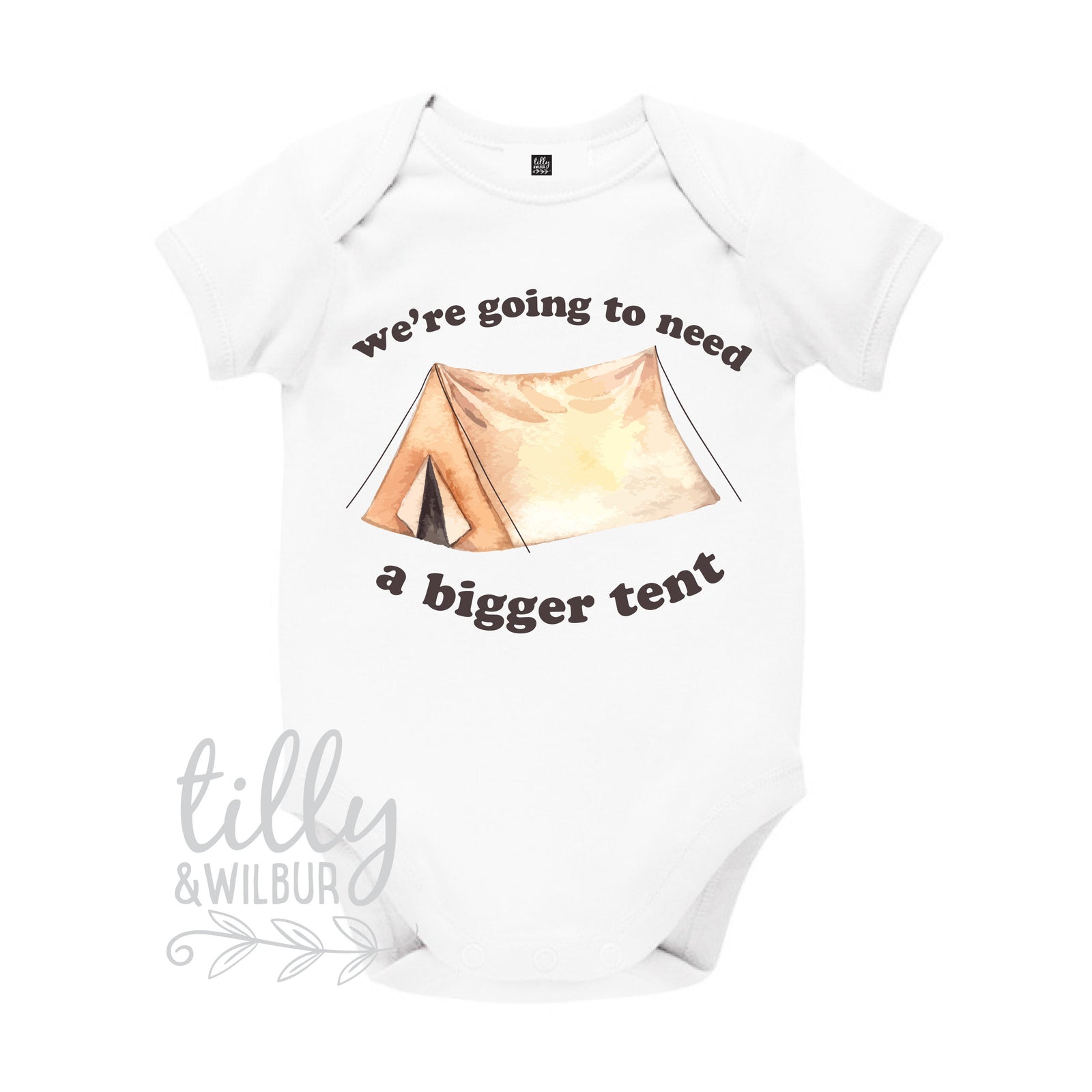 We're Going To Need A Bigger Tent Pregnancy Announcement Bodysuit, Camping Gift, Let The Adventure Begin, Camping Parents, Little Camper