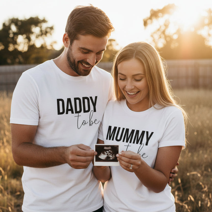 Daddy To Be, Mummy To Be Matching Announcement TShirts, Pregnancy Announcement T-Shirts For New Parents, Pregnancy Gift, We're Parents To Be