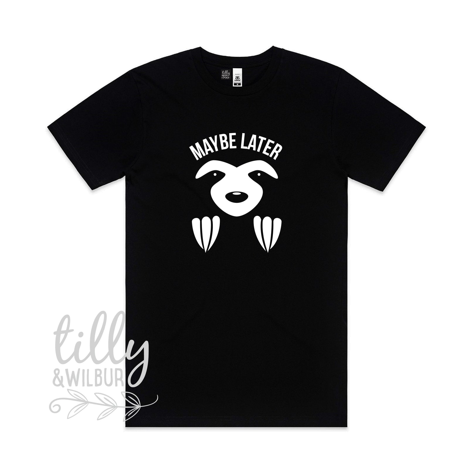 Sloth T-Shirt, Funny Sloth Tee For Men, Funny Men's Gift, Maybe Later T-Shirt For Men, Dad Gift, Father's Day Gift, Sloth Gift, Maybe Later