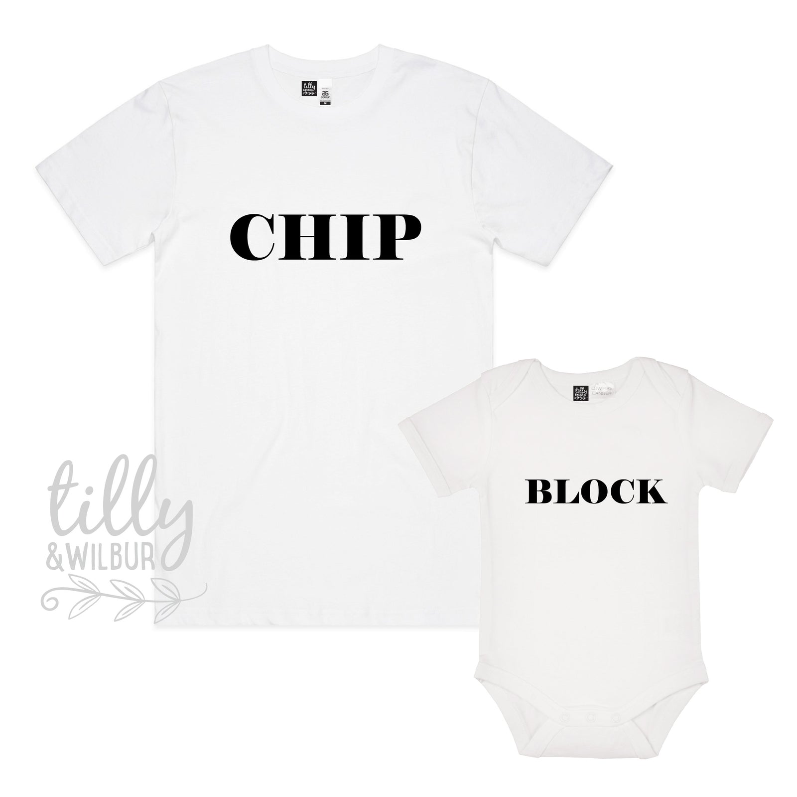 Chip Block Father Son Matching Shirts, Chip Off The Old Block Shirt, Matching Dad And Baby, Matching Dad And Kid, Father's Day Gift, Newborn