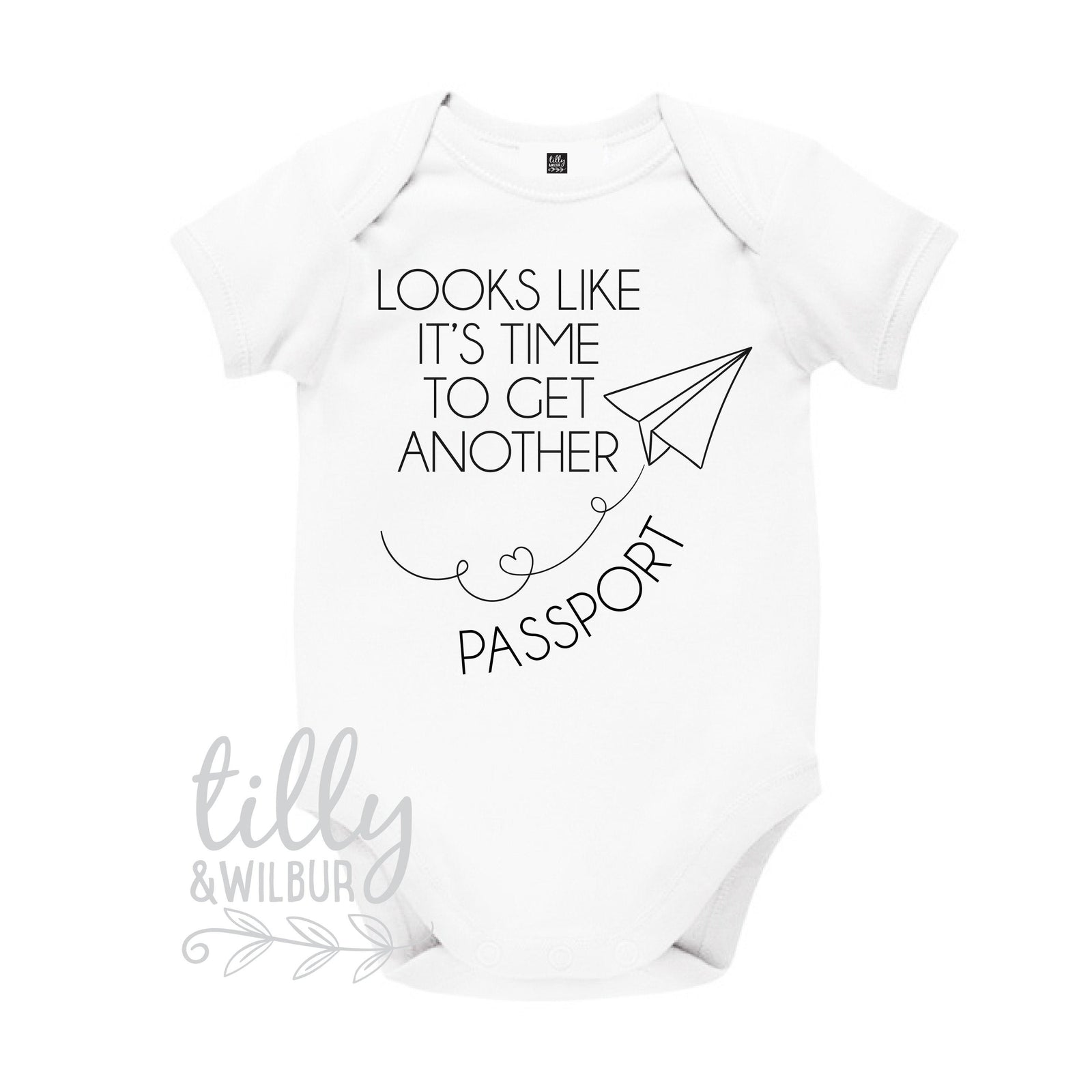 Looks Like It's Time To Get Another Passport Pregnancy Announcement Bodysuit, Maternity Photo Prop, Pregnancy Reveal, New Travel Buddy, Baby
