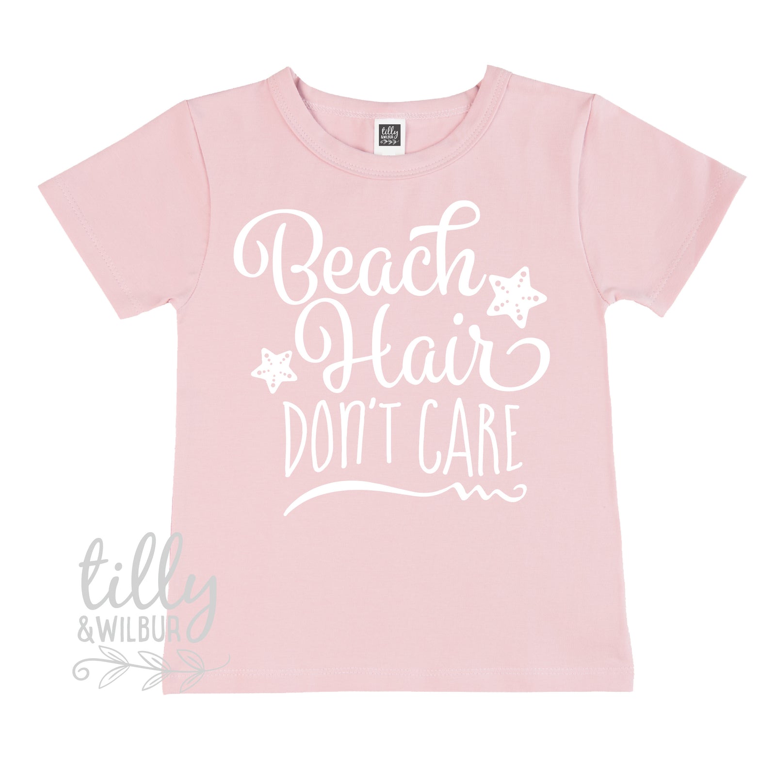 Beach Hair Don't Care Girls T-Shirt, Summer T-Shirt, Beach Holiday Shirt, Girls Tee, Girl Birthday, Holiday Gift, Mermaid Hair, Her Birthday