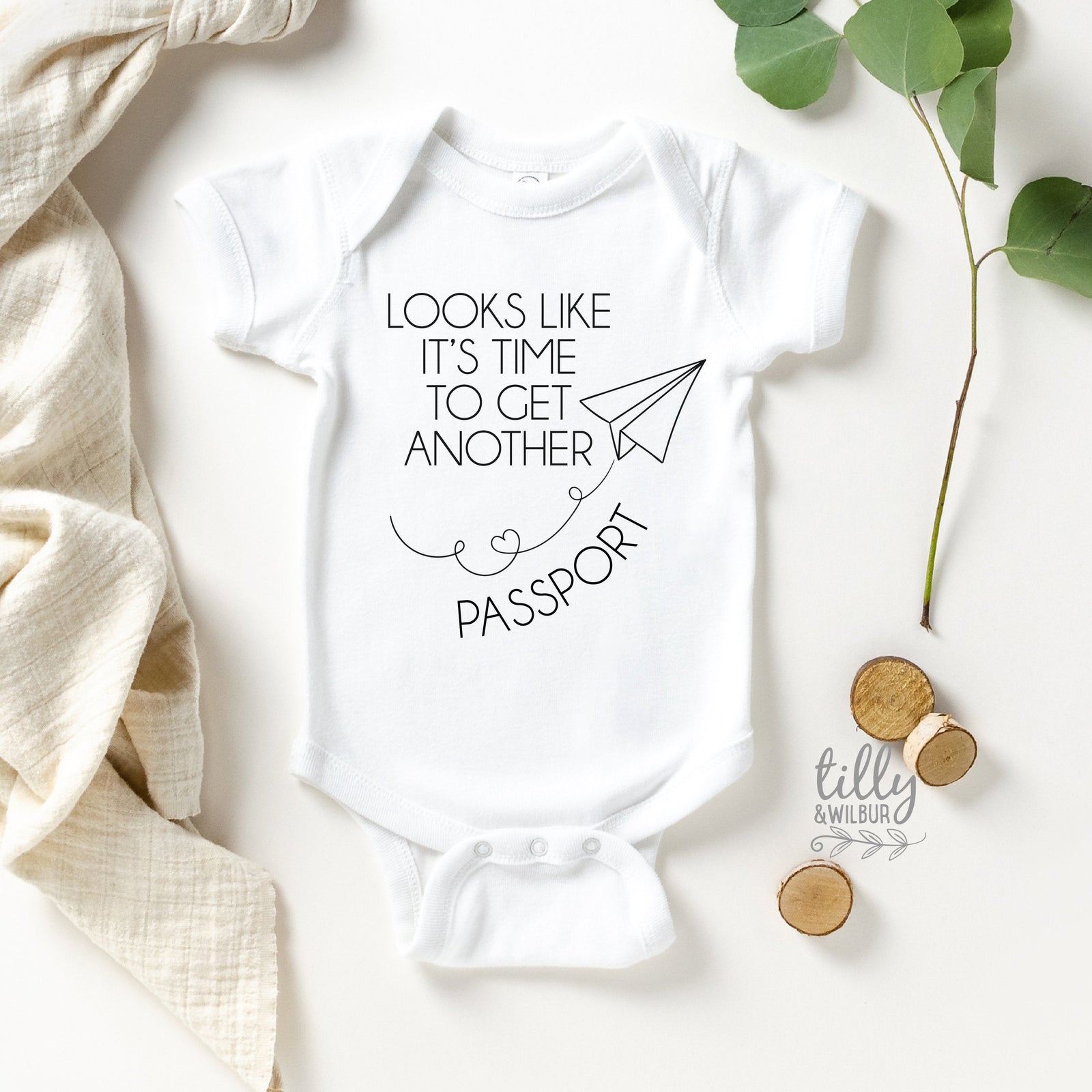 Looks Like It's Time To Get Another Passport Pregnancy Announcement Bodysuit, Maternity Photo Prop, Pregnancy Reveal, New Travel Buddy, Baby