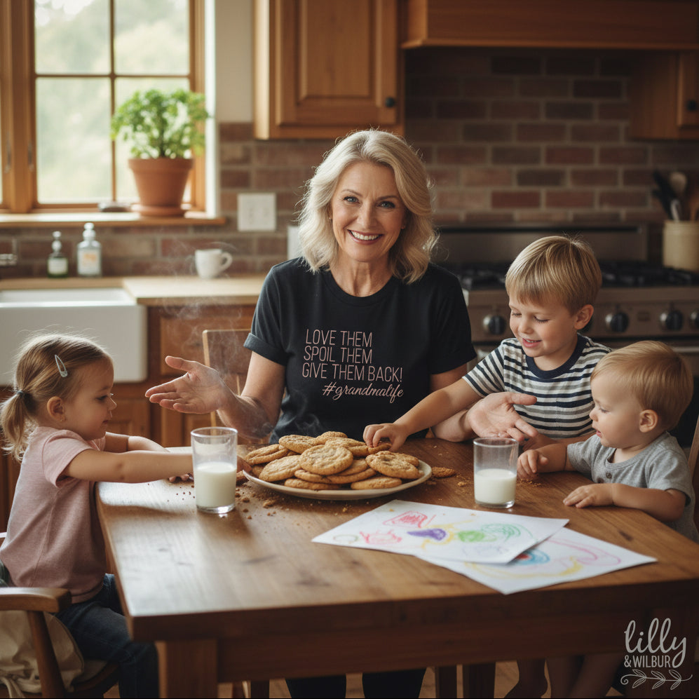 Love Them Spoil Them Give Them Back Grandma Life Shirt, Grandma Shirt, Grandma Gift, Christmas Gift for Grandma, Pregnancy Announcement Tee