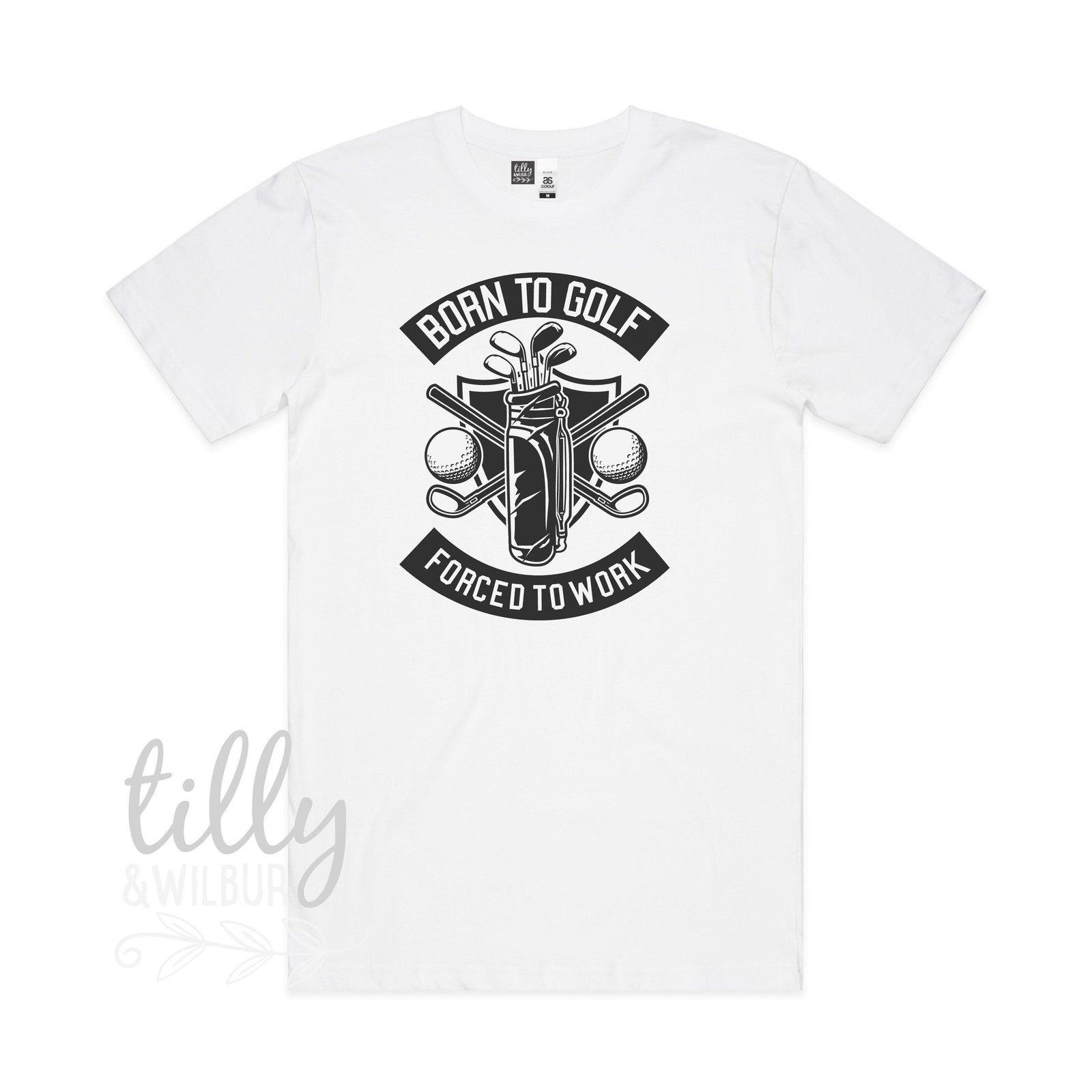 Born To Golf Forced To Work T-Shirt For Men, Golf T-Shirt, Golf Player T-Shirt, His Birthday, Birthday Gift For Men, Golf Gift, Funny Golf