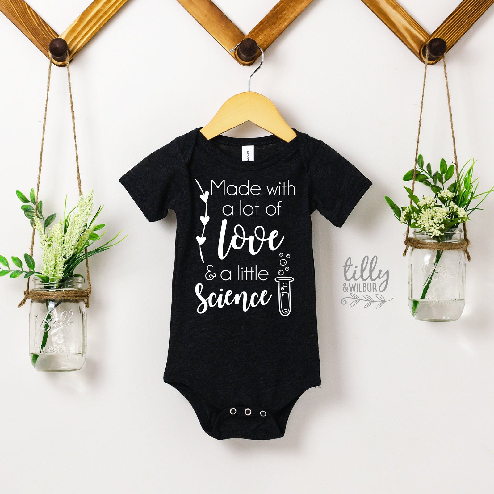 Made With A Lot Of Love And A Little Science Baby Bodysuit, Pregnancy Announcement, IVF Baby, We're Having A Baby, Worth The Wait, Newborn