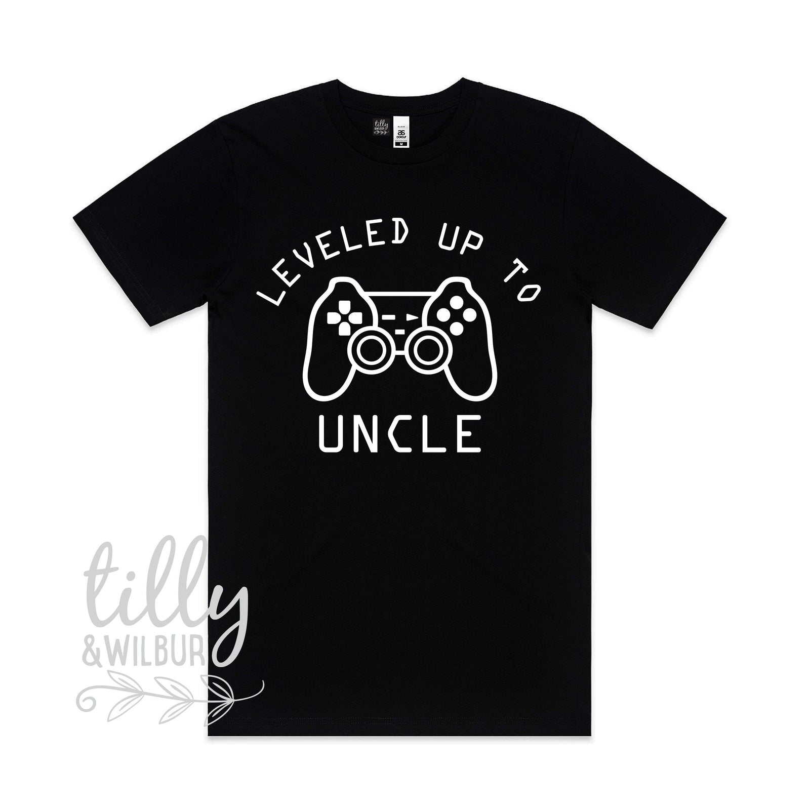 Leveled Up To Uncle Men's T-Shirt, Pregnancy Announcement T-Shirt, Gamer Pregnancy Announcement, New Uncle Gift, Niece Nephew Gift, Gaming
