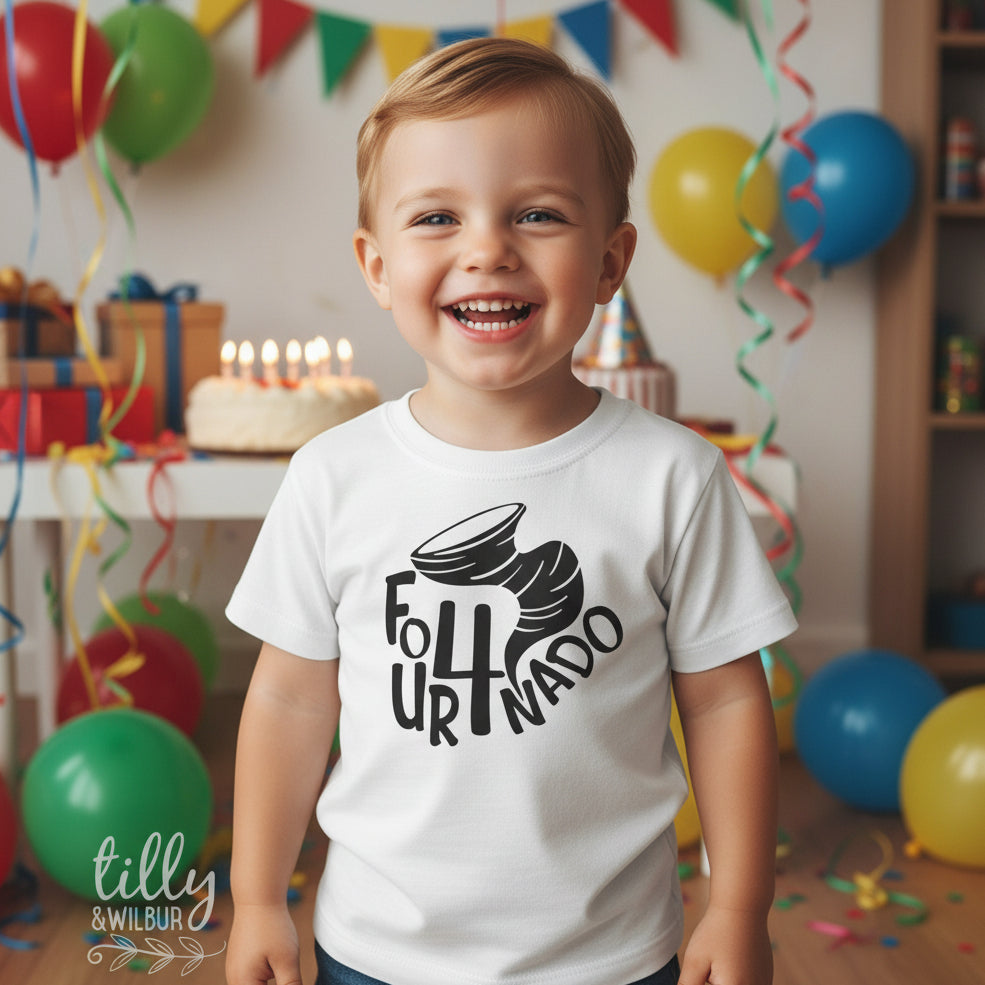 Fournado Birthday T-Shirt, Four Nado Birthday Shirt, 4th Birthday Gift, Four Birthday T-Shirt, 4th Birthday Tee, 4 Year Old Birthday Gift