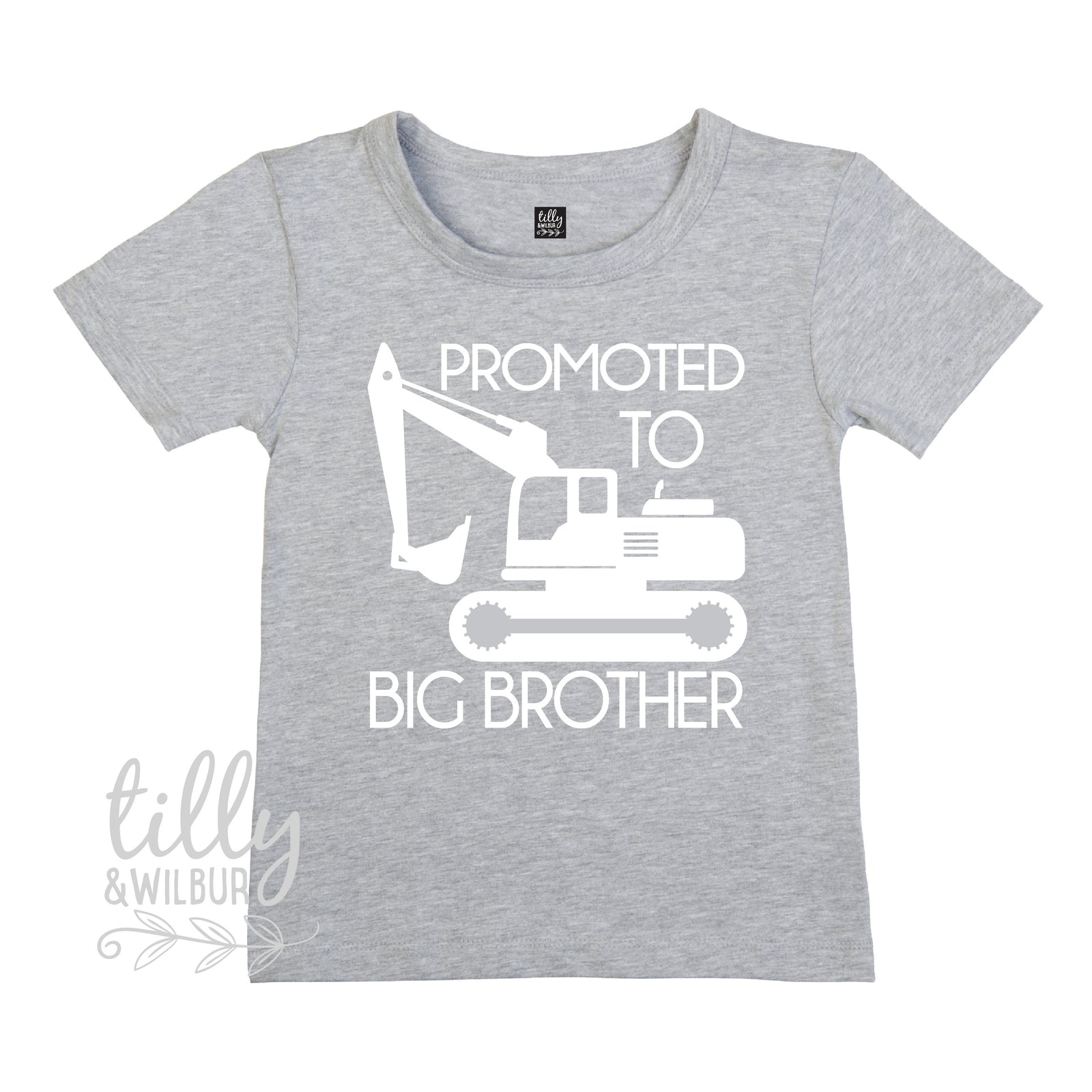 Promoted To Big Brother Excavator T-Shirt For Boys, Big Brother Shirt, I'm Going To Be A Big Brother, Pregnancy Announcement, Boys Clothing