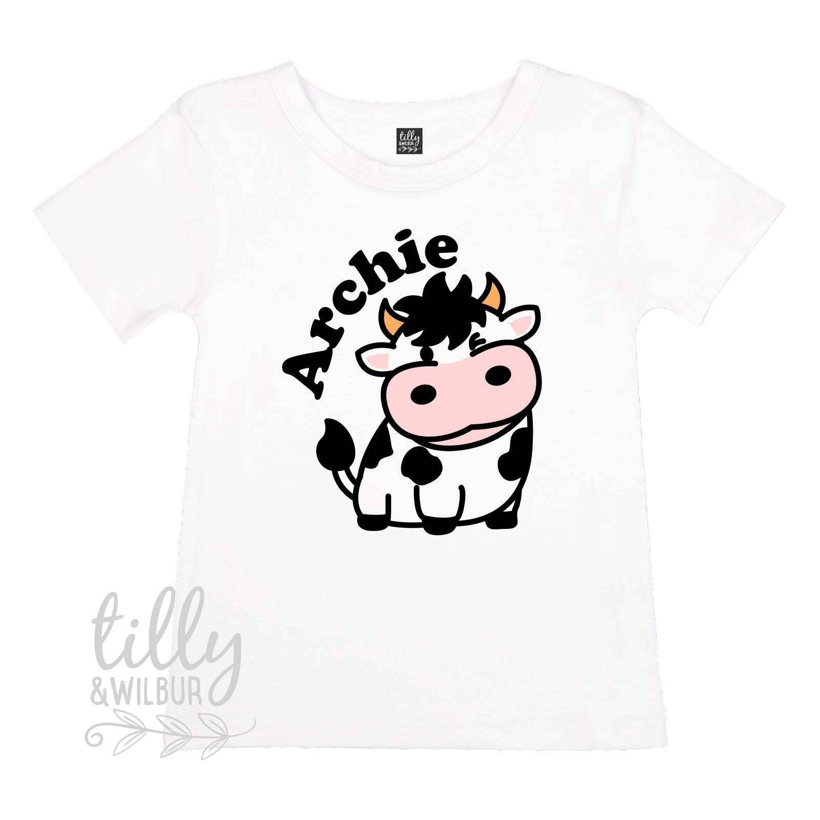 Personalised Bull T-Shirt For Boys, Personalised Cow T-Shirt For Boys, Farm T-Shirt, Farm Gift, Little Bull, Boys Birthday, Little Farmer