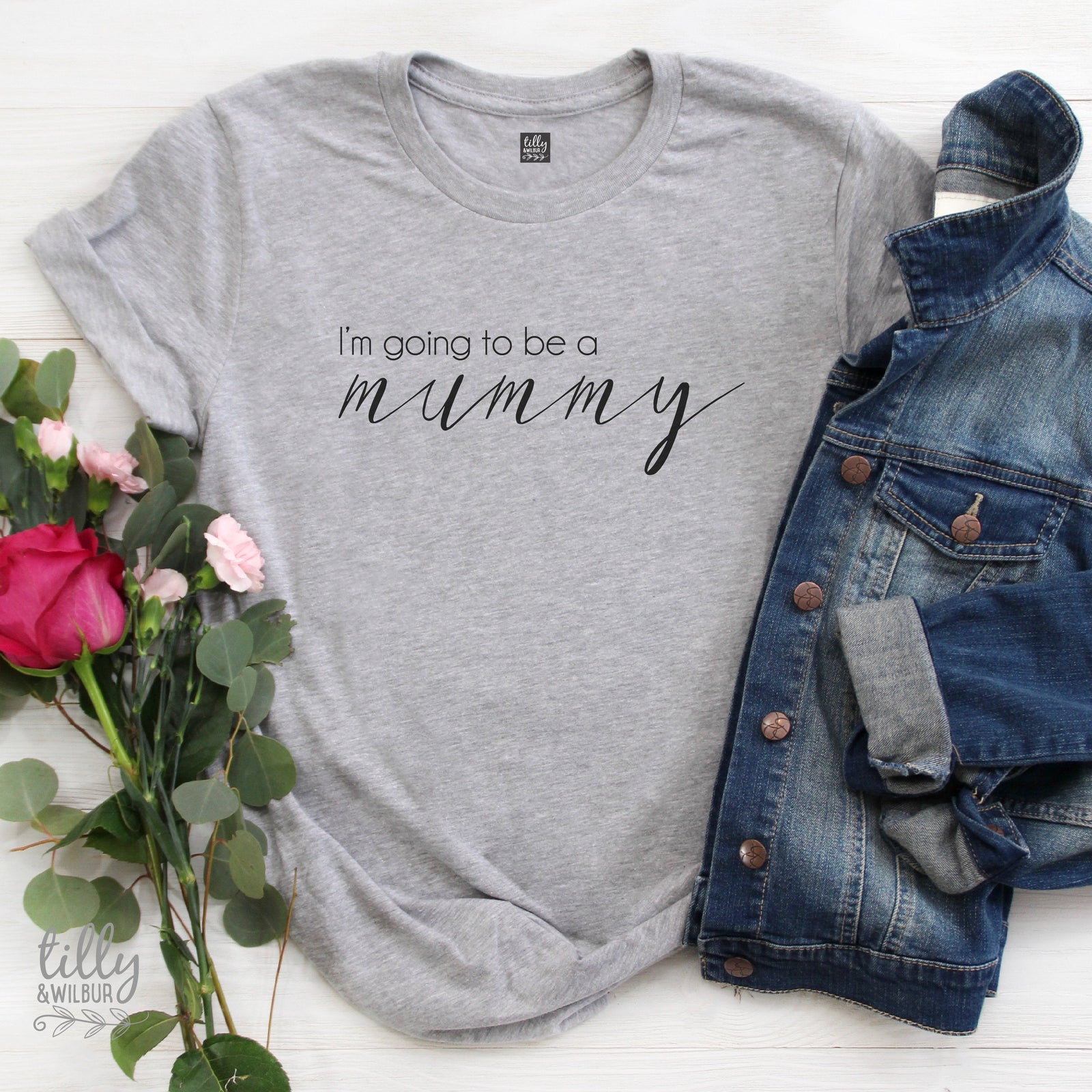 I'm Going To Be A Mummy Pregnancy Announcement T-Shirt For Mums-To-Be, Pregnancy Announcement Shirt, We're Pregnant, Preggers, Up The Duff