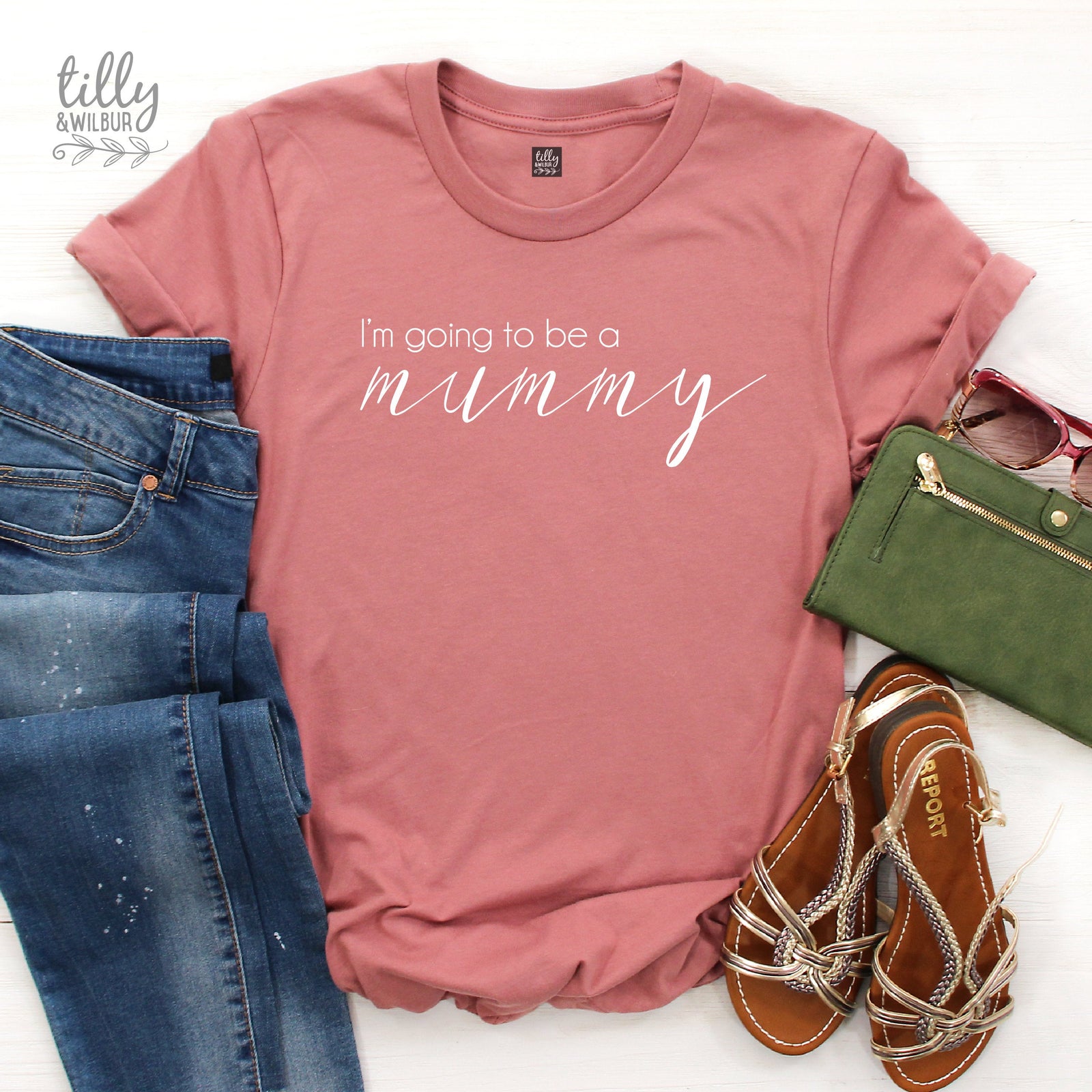 I'm Going To Be A Mummy Pregnancy Announcement T-Shirt For Mums-To-Be, Pregnancy Announcement Shirt, We're Pregnant, Preggers, Up The Duff
