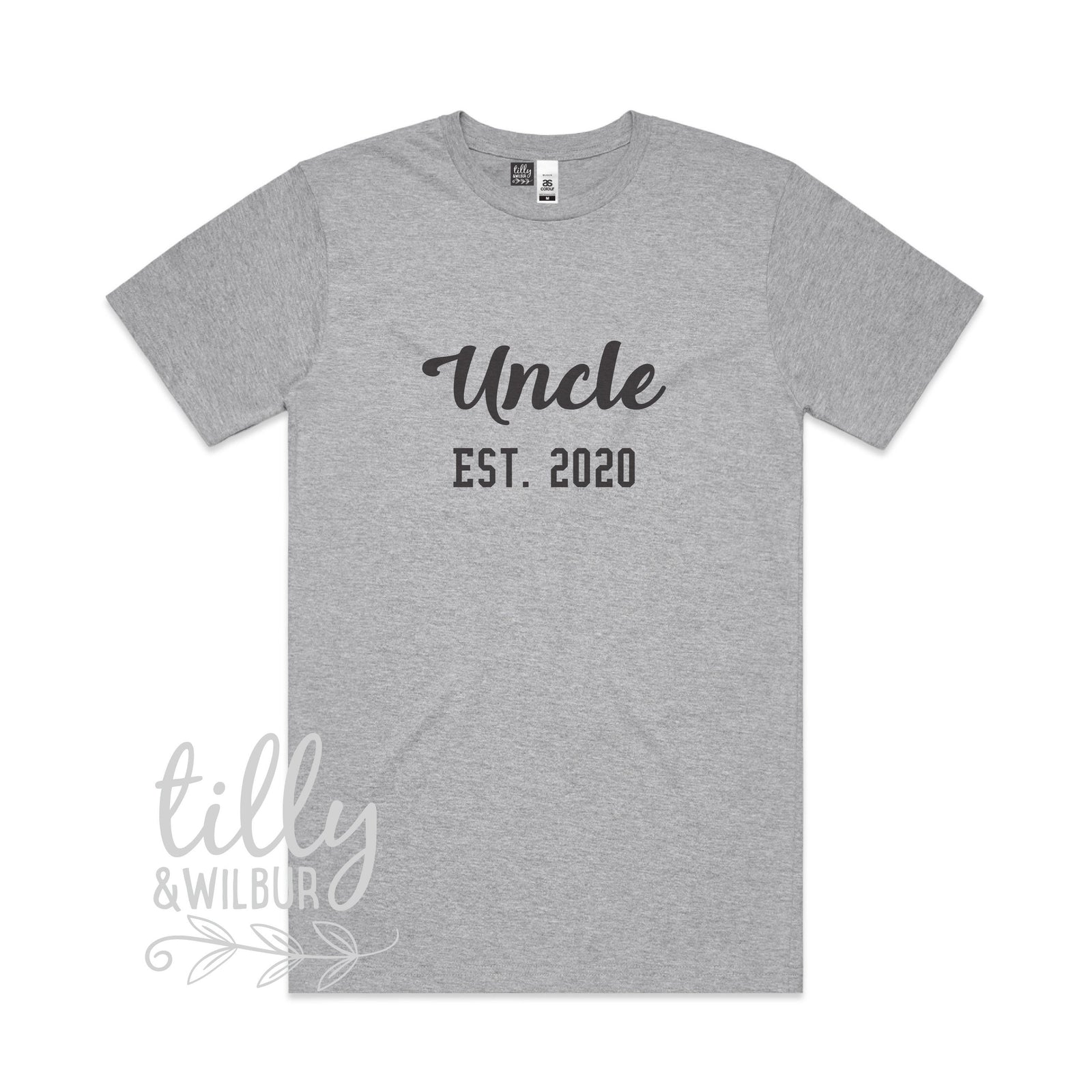 Uncle Est. T-Shirt, Personalised Pregnancy Announcement Shirt, I'm Going To Be An Uncle, Baby Shower Gift, Men's Clothing, Niece Nephew Gift