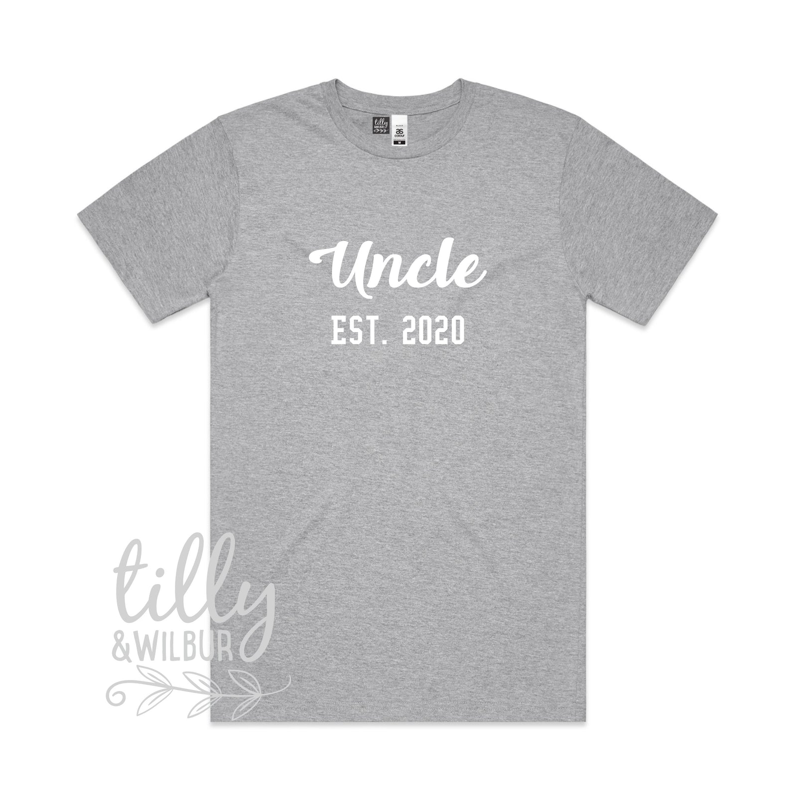 Uncle Est. T-Shirt, Personalised Pregnancy Announcement Shirt, I'm Going To Be An Uncle, Baby Shower Gift, Men's Clothing, Niece Nephew Gift