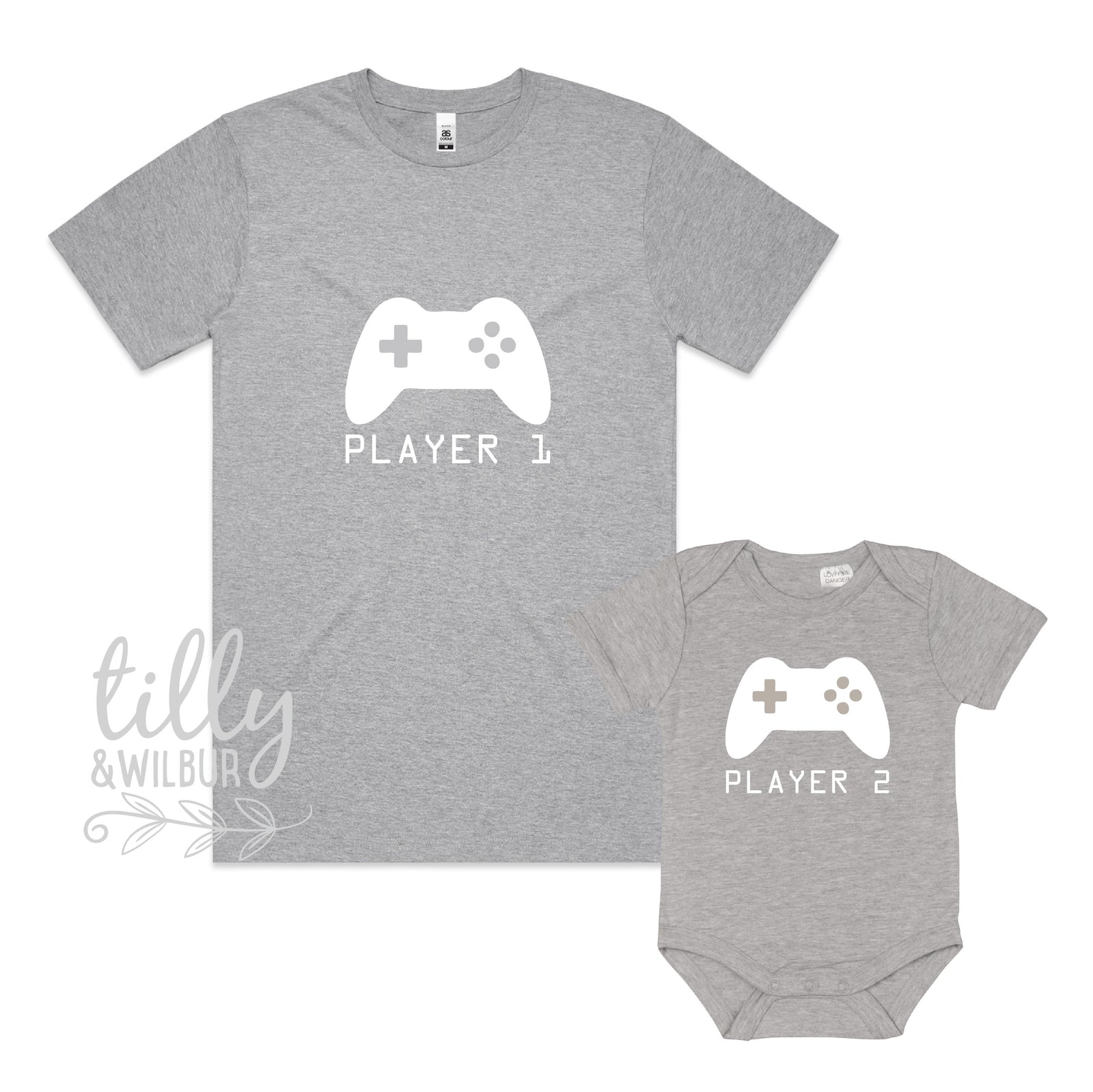 Player 1 Player 2, Father Son Matching Shirts, Matching Dad Baby, Twin Outfits, Sibling Set, Gaming, Father's Day Gift, Christmas Gift