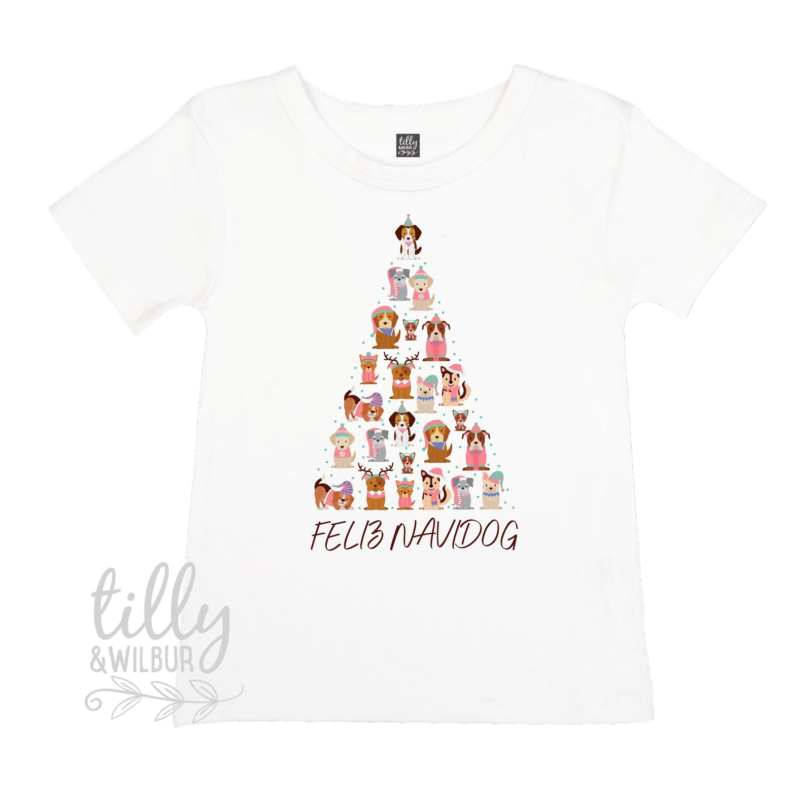 Feliz Navidog Christmas T-Shirt, Dog T-Shirt, Christmas Dog T-Shirt, Dog Christmas T-Shirt, Kid's Dog T-Shirt, Dog Lovers T-Shirt, Spain