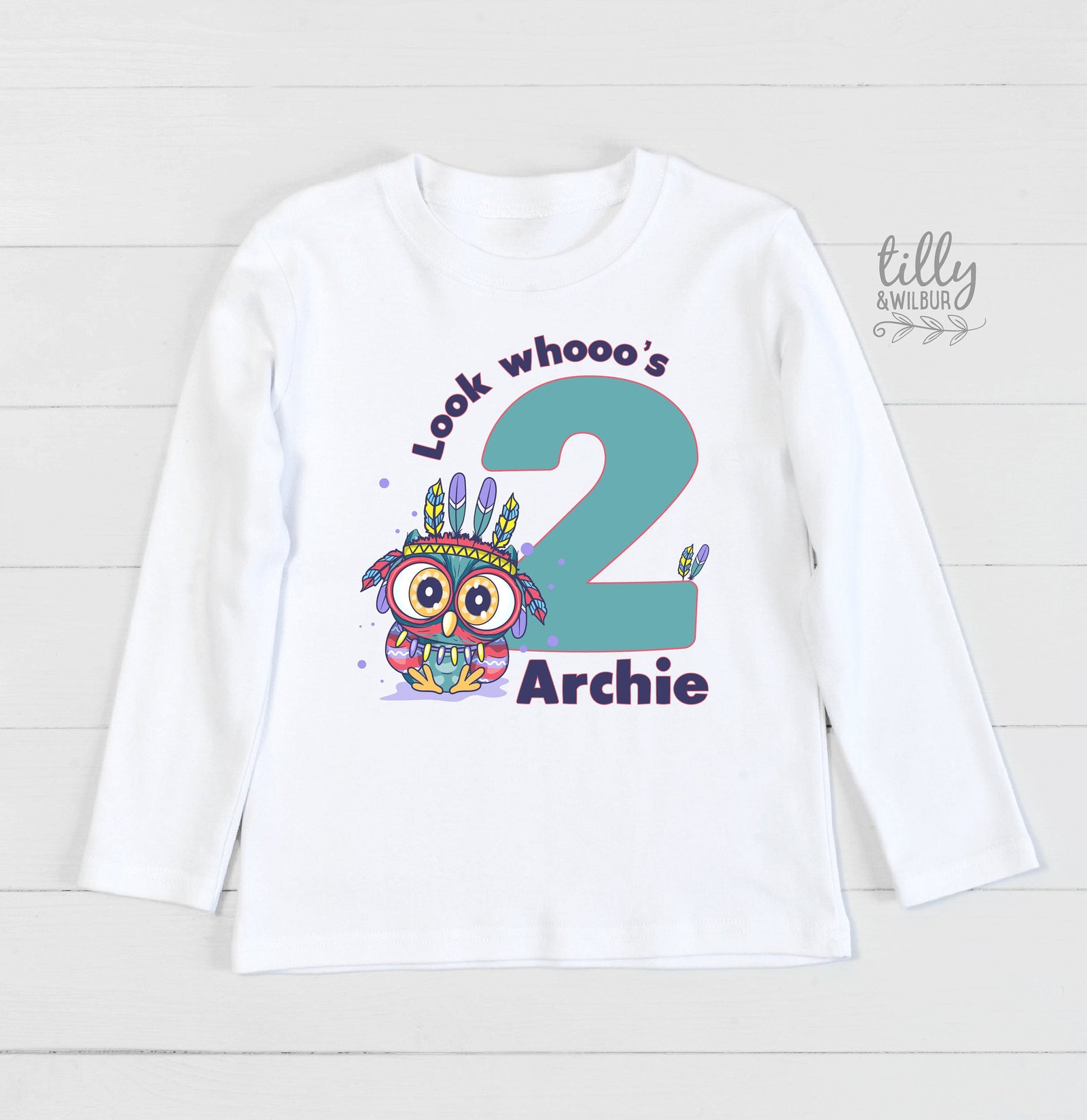 Look Whooo's Two Birthday T-Shirt, Two Wild Boys Birthday T-Shirt, Two Wild Birthday, 2 Year Old Boy, Personalised 2nd Birthday Owl T-Shirt