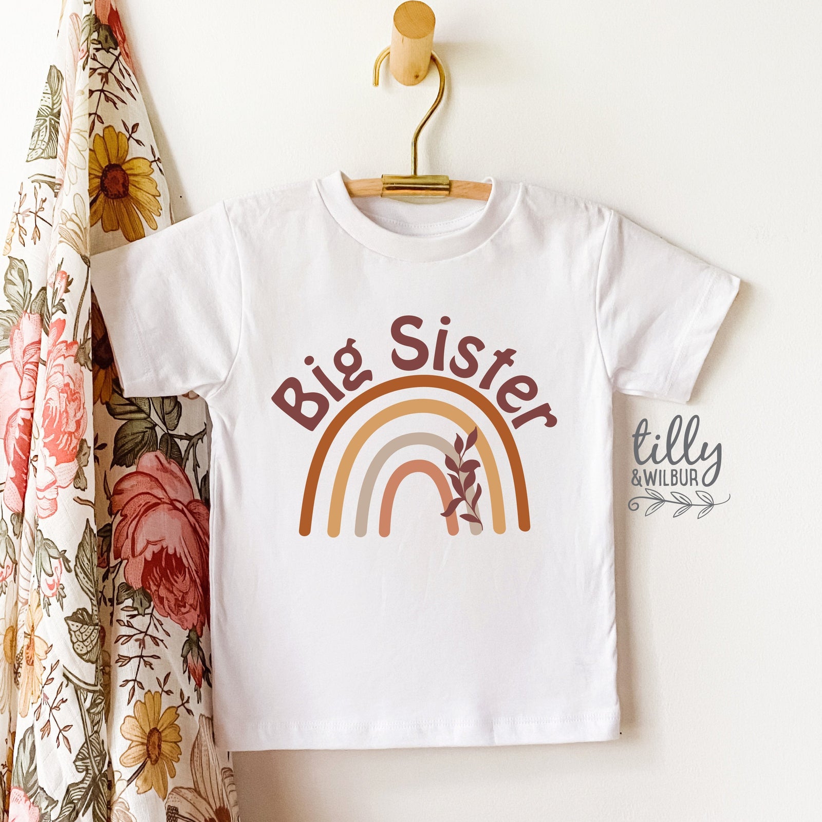 Big Sister Rainbow Design, I've Got A Secret I'm Going To Be A Big Sister Shirt for Girls, Big Sister Shirt, Pregnancy Announcement, Big Sis
