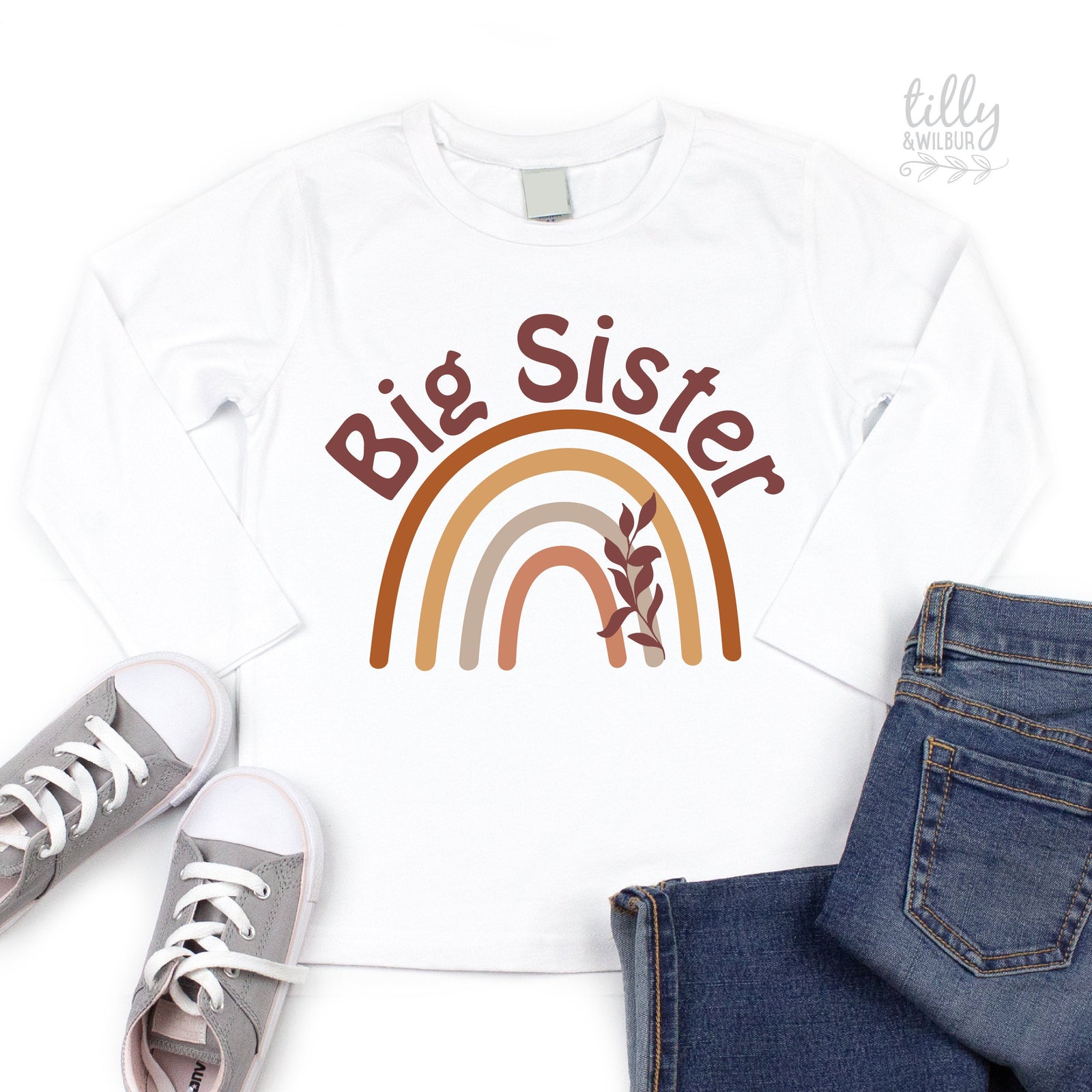 Big Sister Rainbow Design, I've Got A Secret I'm Going To Be A Big Sister Shirt for Girls, Big Sister Shirt, Pregnancy Announcement, Big Sis