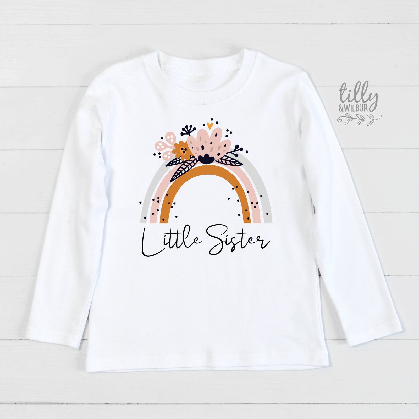 Little Sister T-Shirt, Little Sister Announcement, Little Sister Gift, Pregnancy Announcement T-Shirt, Rainbow Baby Design, Rainbow Sister