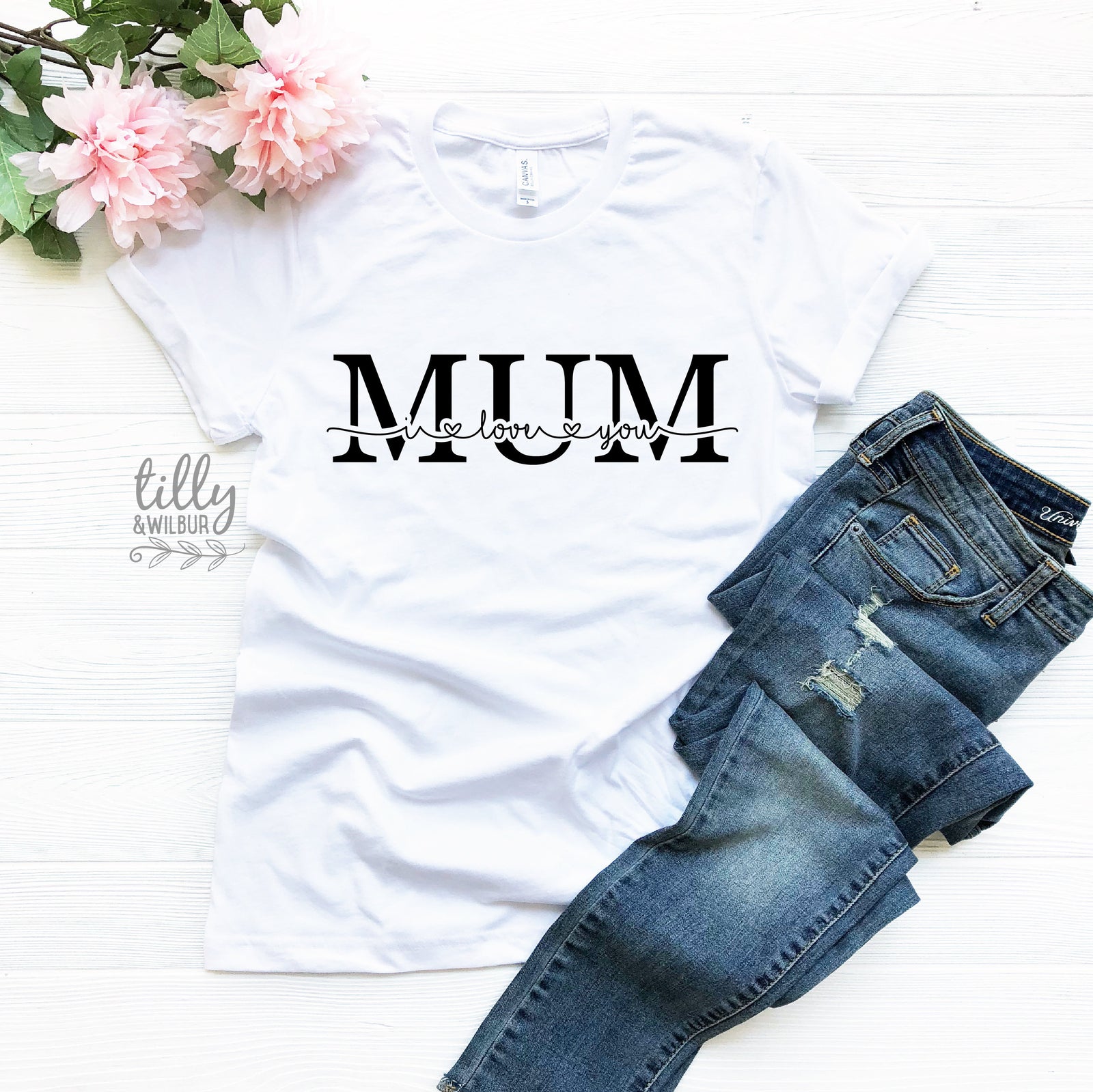 I Love You Mum T-Shirt, Mum I Love You T-Shirt, Mother's Day Gift, Mum Tee, Gift for Mum, New Mum T-Shirt, Baby Shower Gift For Mum To Be