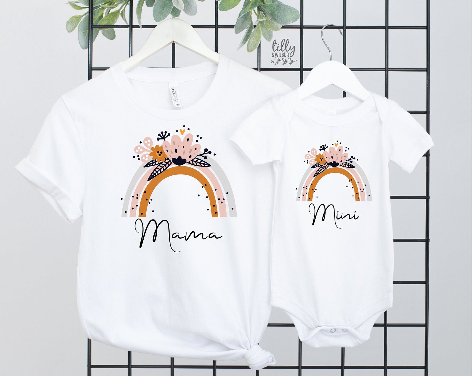 Rainbow Mama T-Shirt, Rainbow Mini Onesies®, Mama And Mama's Mini Matching Outfits, Our First Mother's Day, Mother And Baby, Mother's Day
