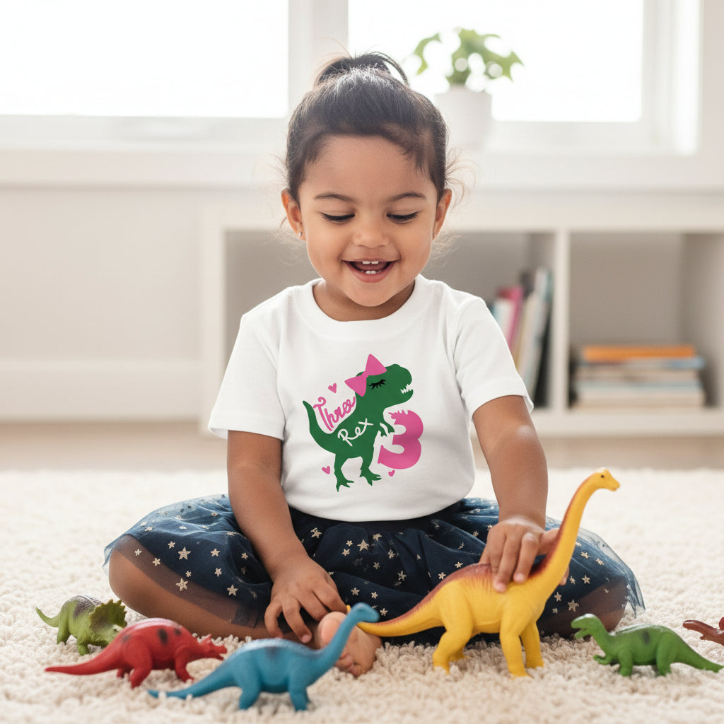 Three Rex Third Birthday T-Shirt, 3rd Birthday, 3rd Birthday Shirt, 3rd Birthday Outfit, Dinosaur Party, Dinosaur T-Shirt, Tyrannosaurus