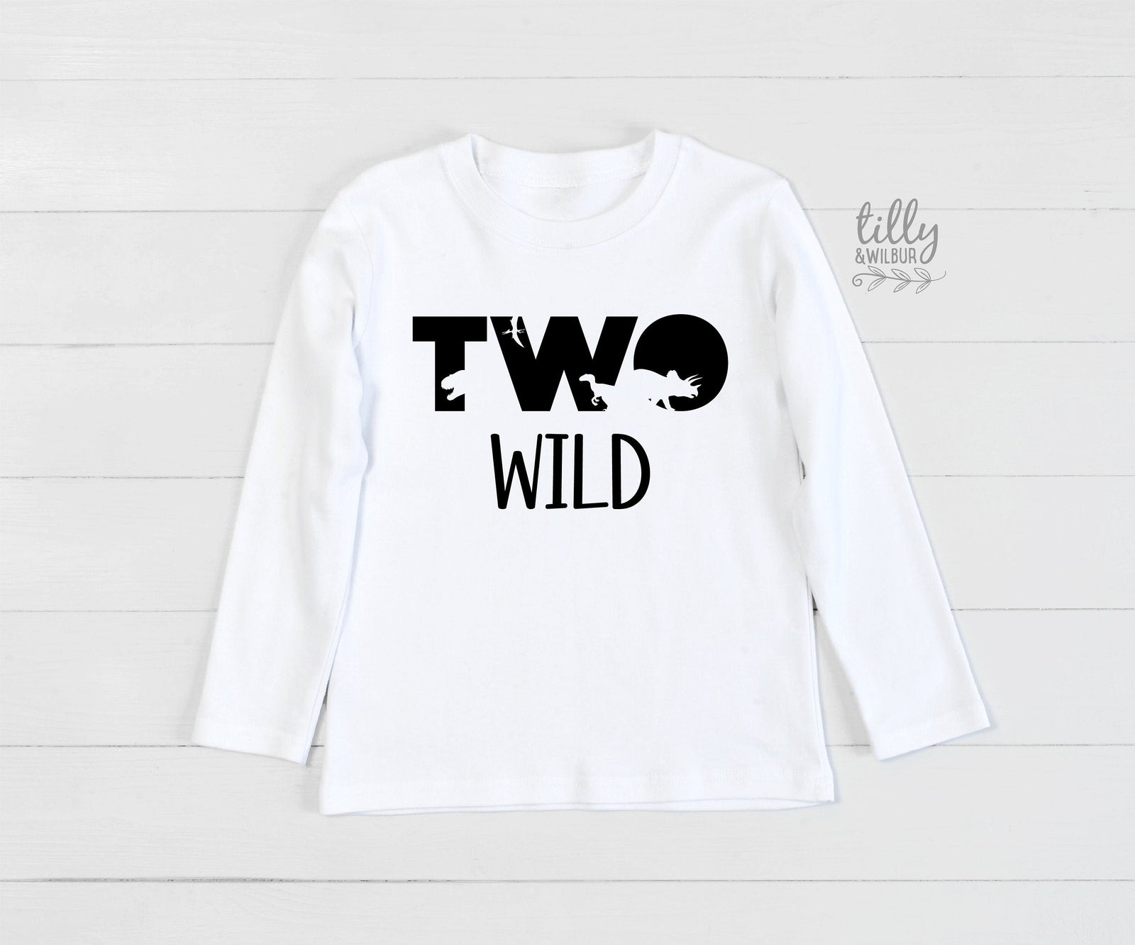 Two Wild Birthday T-Shirt, Two Wild Dinosaur T-Shirt, 2 Year Old Boy, Second Birthday Gift, 2nd Birthday Present, 2nd Birthday Outfit, Boy 2